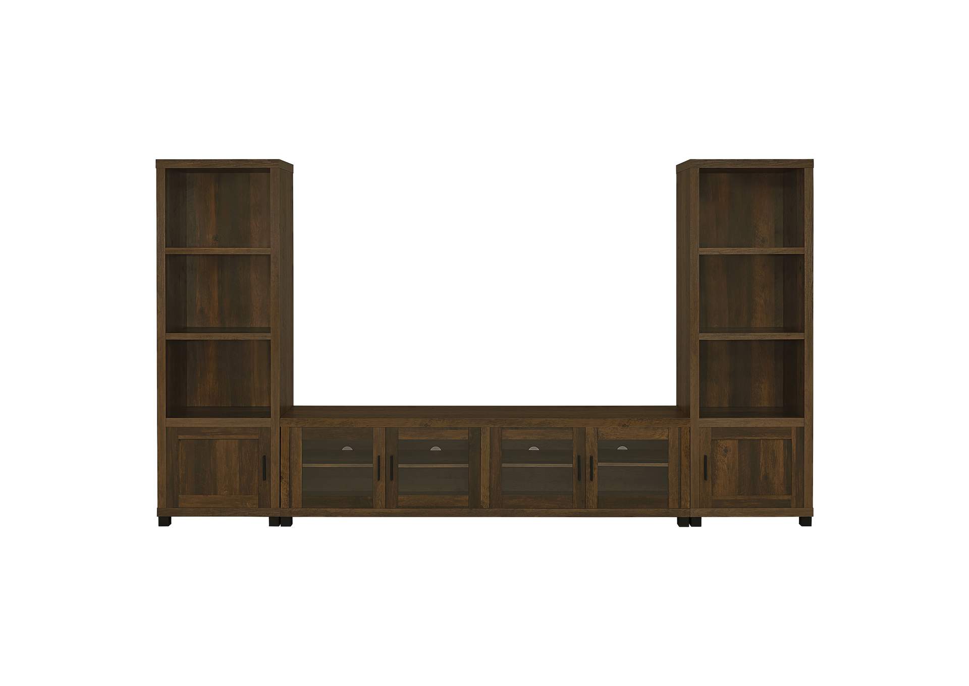 Sachin 3-piece Entertainment Center With 79" TV Stand Dark Pine,Coaster Furniture