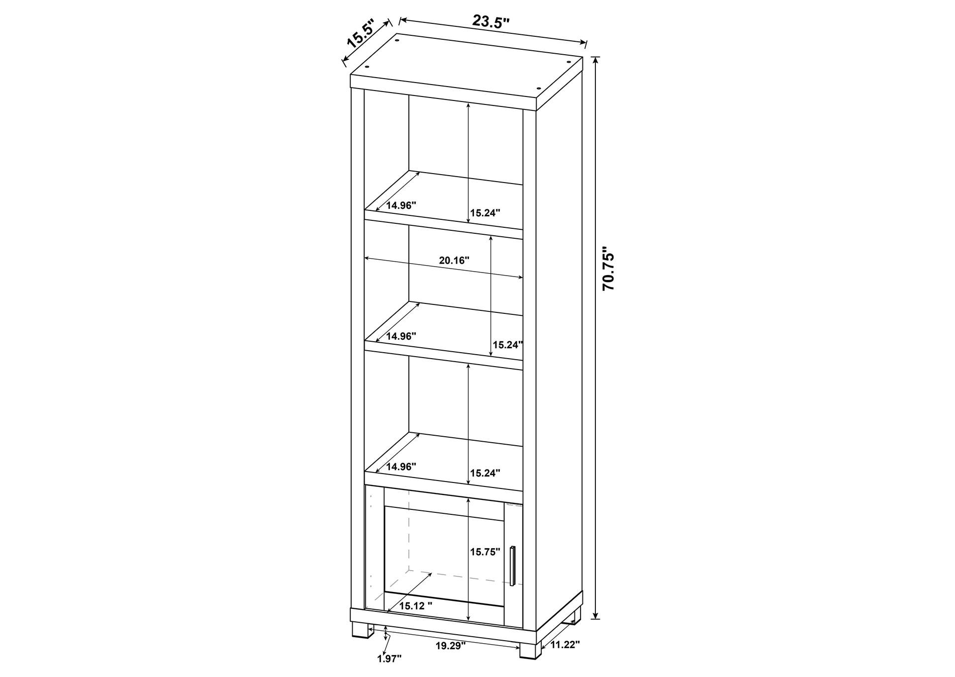 Sachin 3-piece Entertainment Center With 79" TV Stand Dark Pine,Coaster Furniture