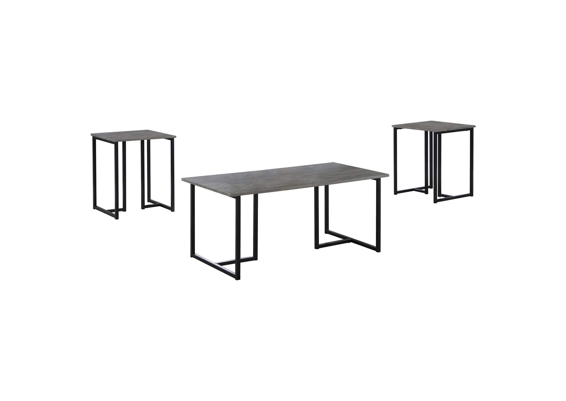 Nyla 3-piece Occasional Set Weathered Grey and Black,Coaster Furniture