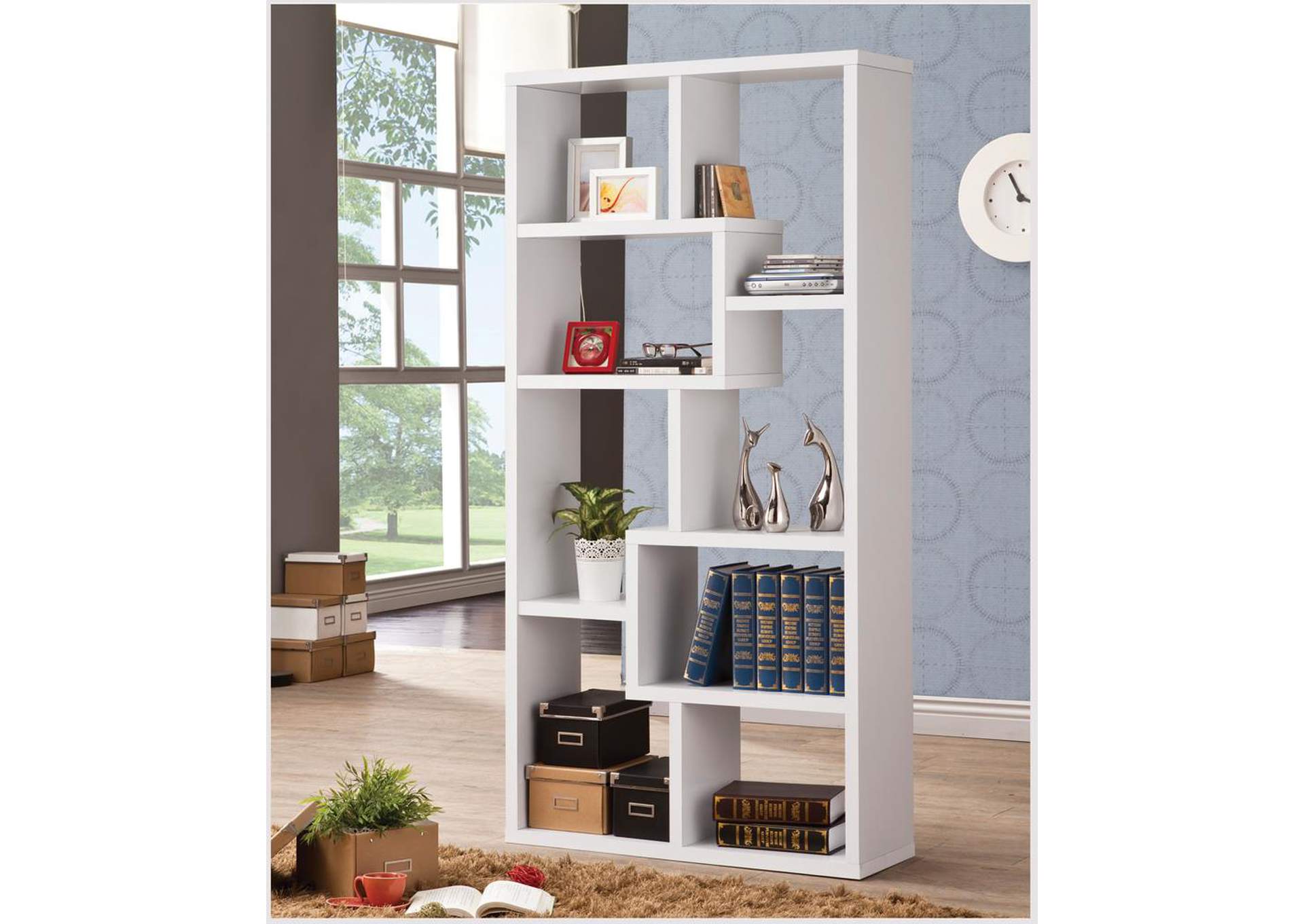 White Bookcase,ABF Coaster Furniture