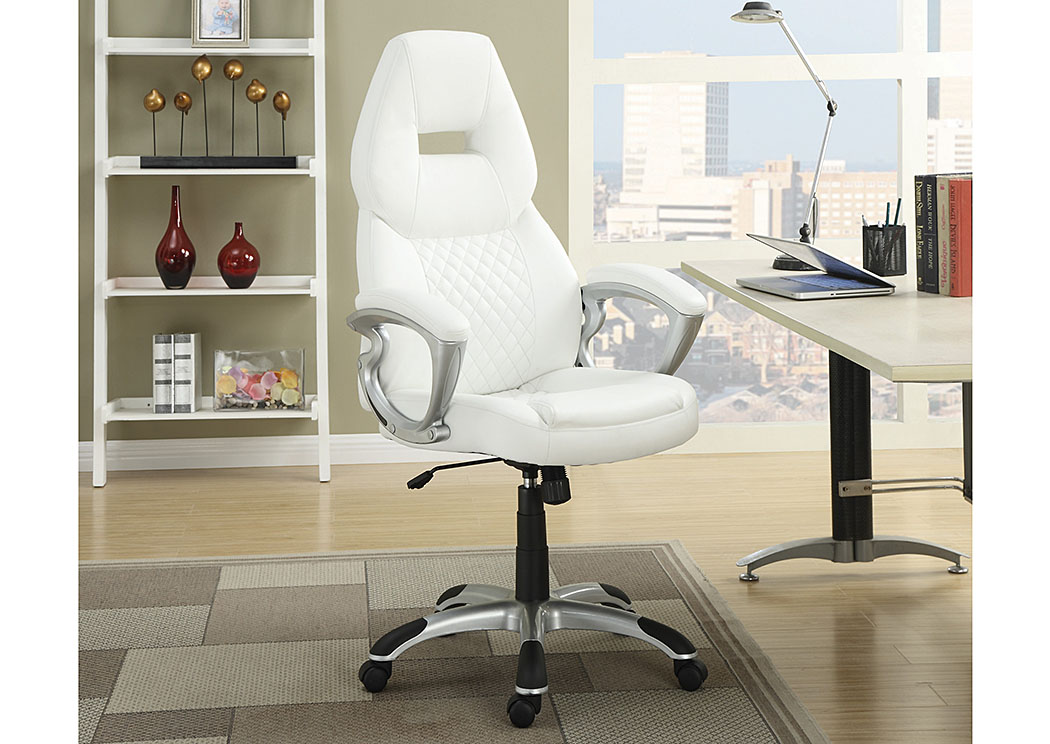 White & White Office Chair,ABF Coaster Furniture