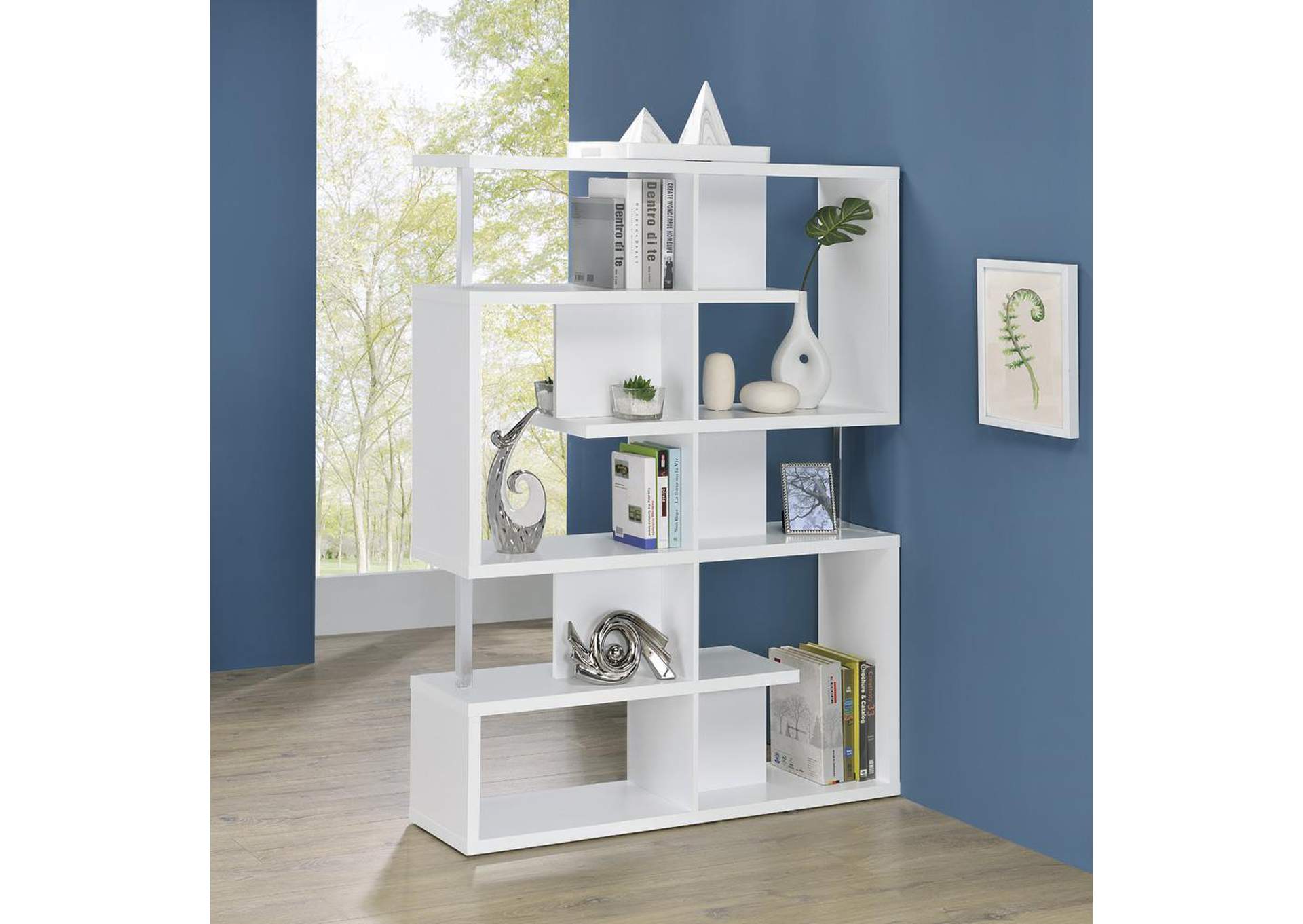 White Bookcase,ABF Coaster Furniture