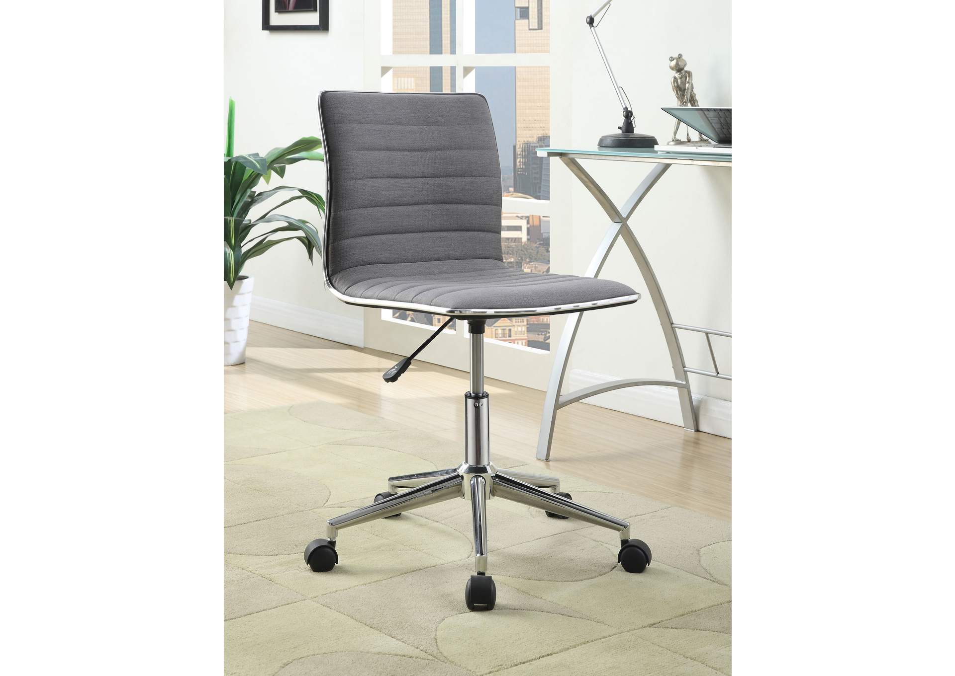 Chryses Adjustable Height Office Chair Grey and Chrome,Coaster Furniture