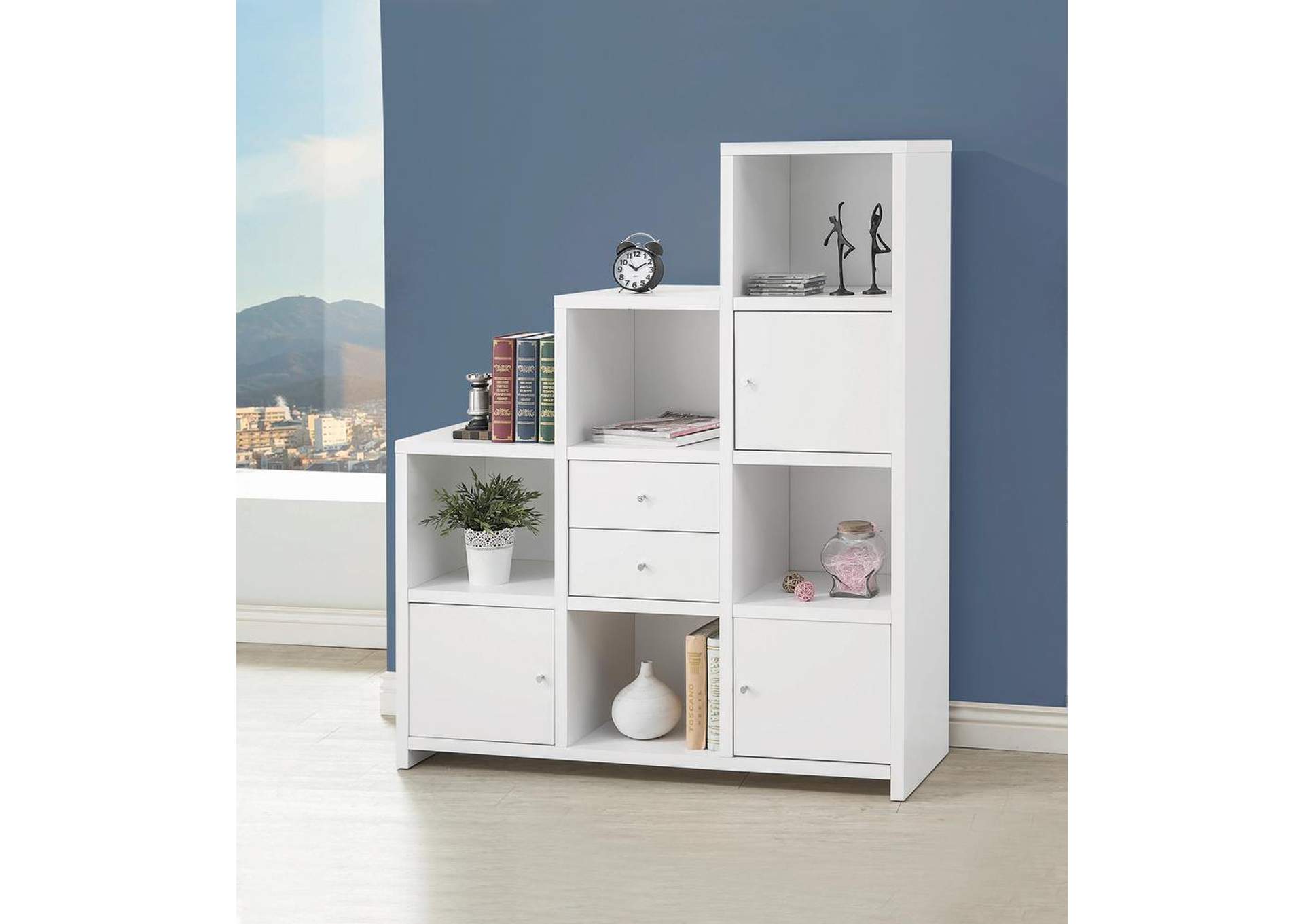 White Bookshelf,ABF Coaster Furniture