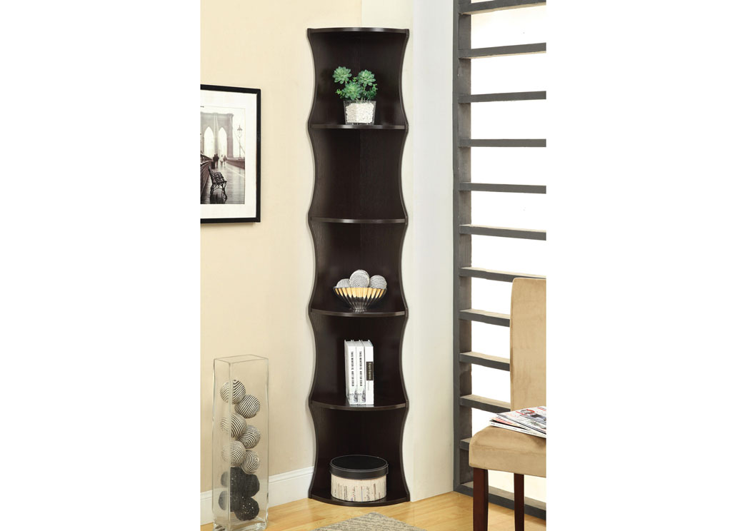 Cappuccino Corner Shelf,ABF Coaster Furniture