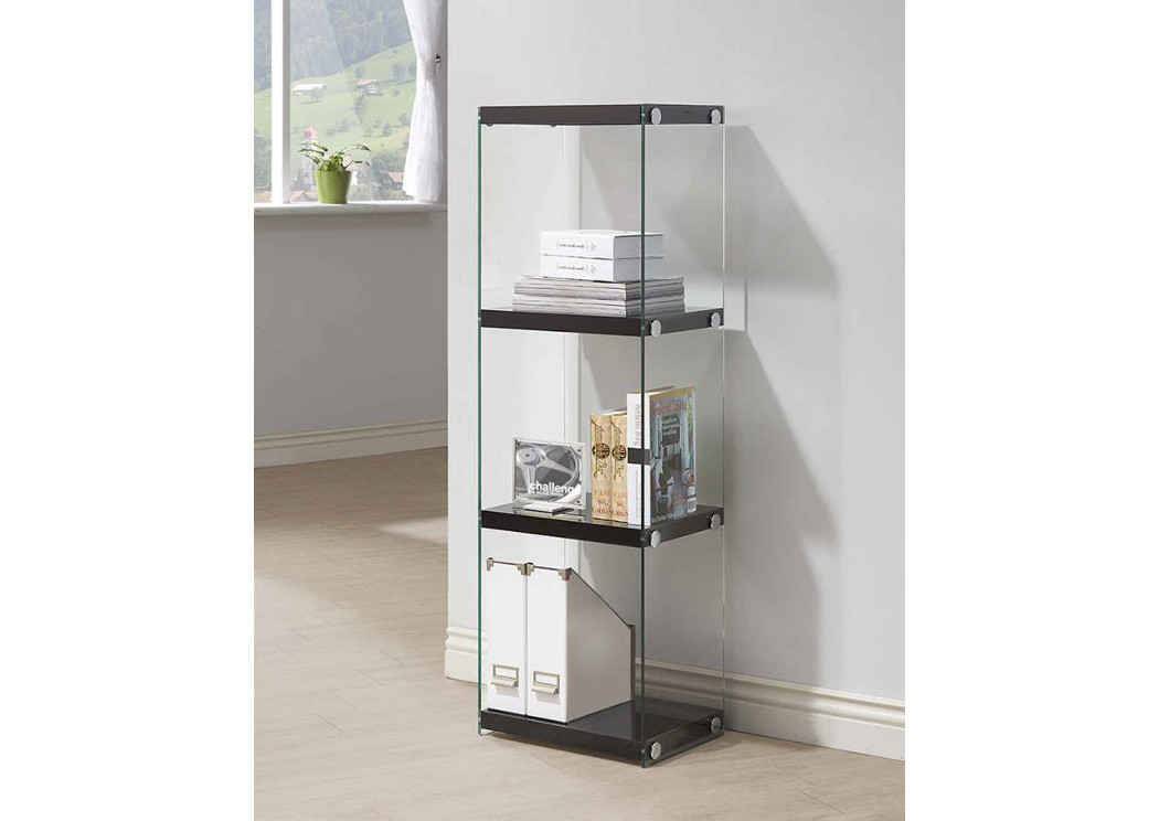 Glossy Black Bookcase,ABF Coaster Furniture