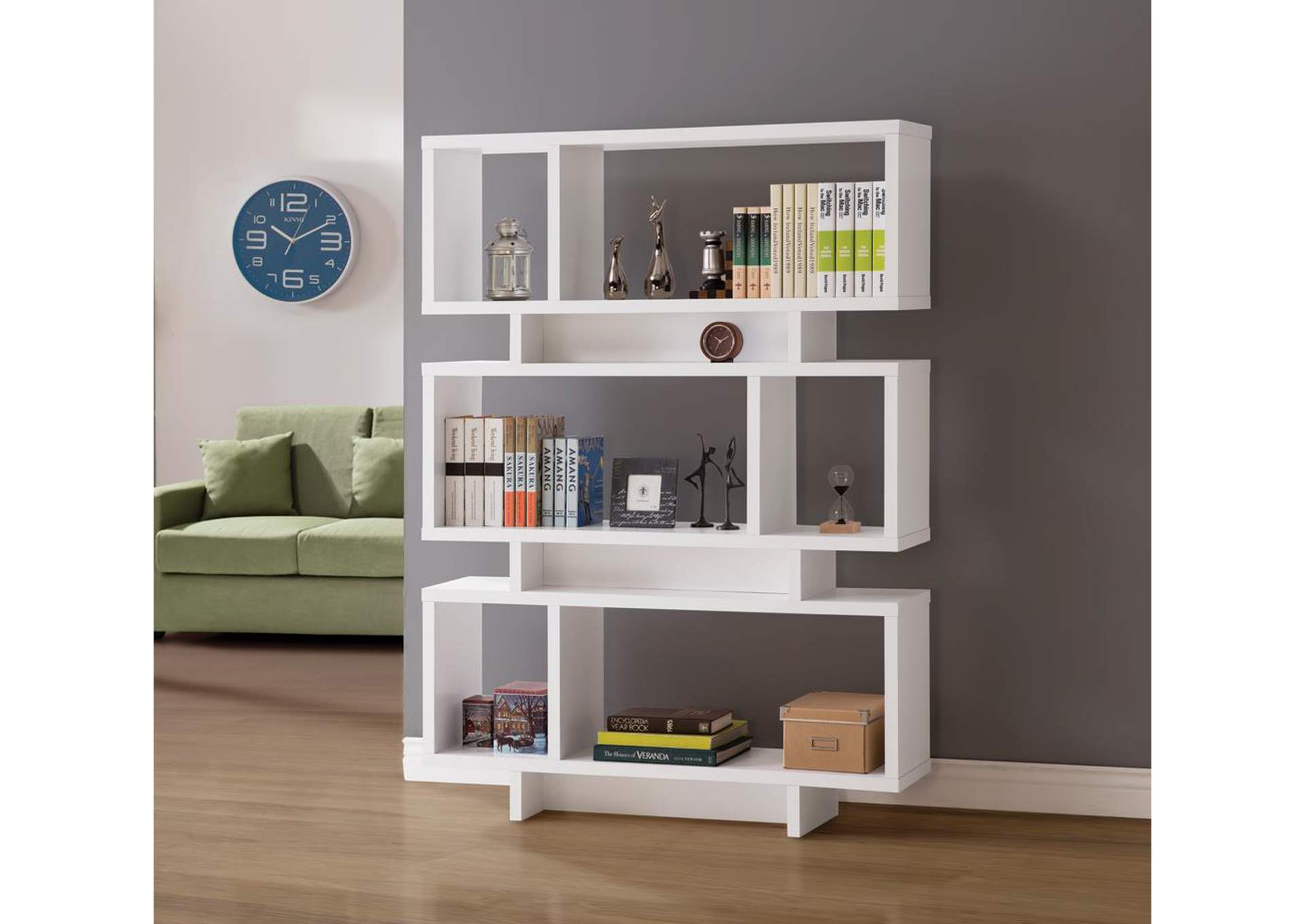 White Bookcase,ABF Coaster Furniture