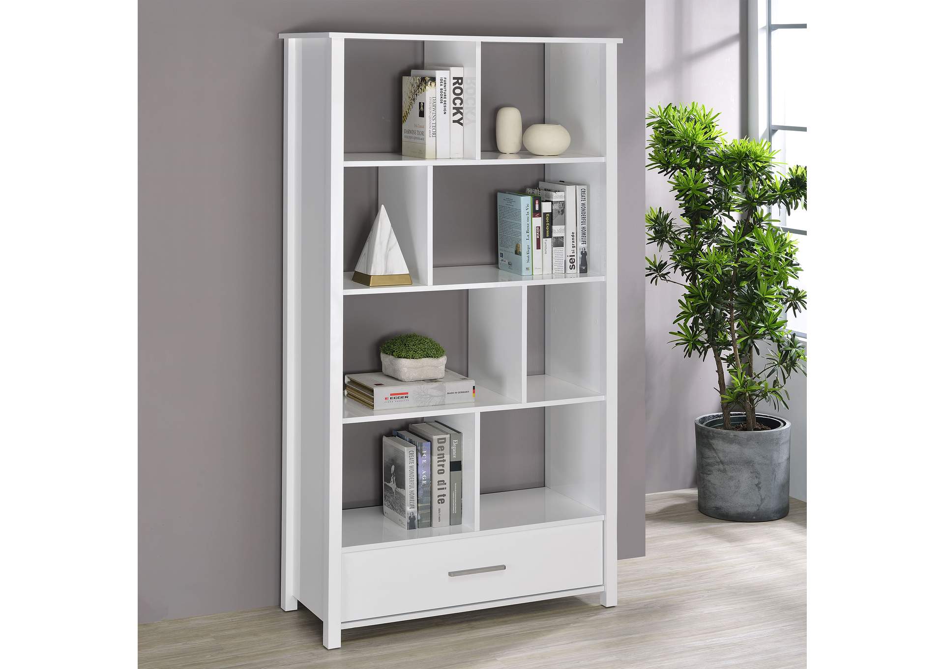 Dylan Rectangular 8-shelf Bookcase,Coaster Furniture