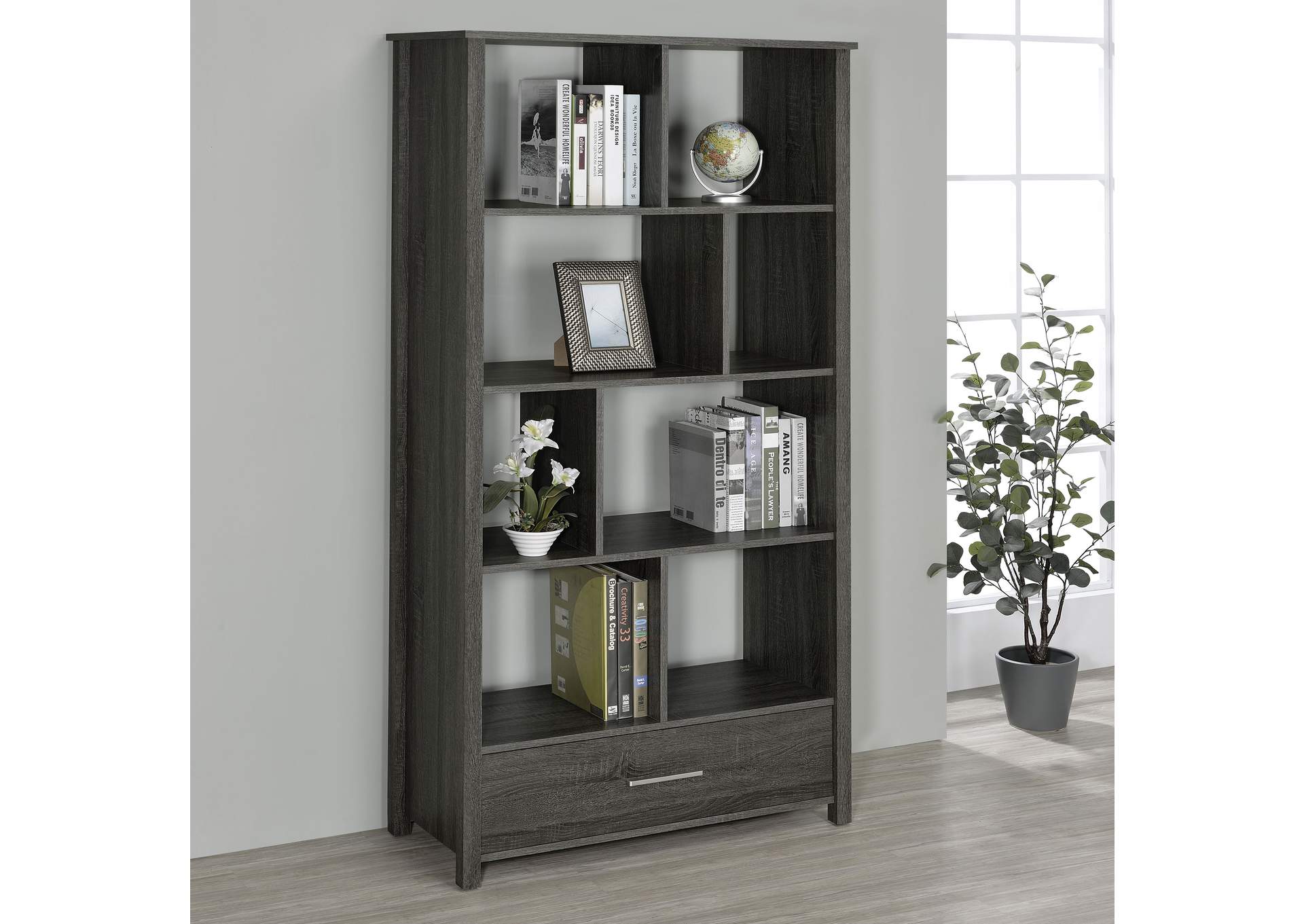 Dylan Rectangular 8-shelf Bookcase,Coaster Furniture