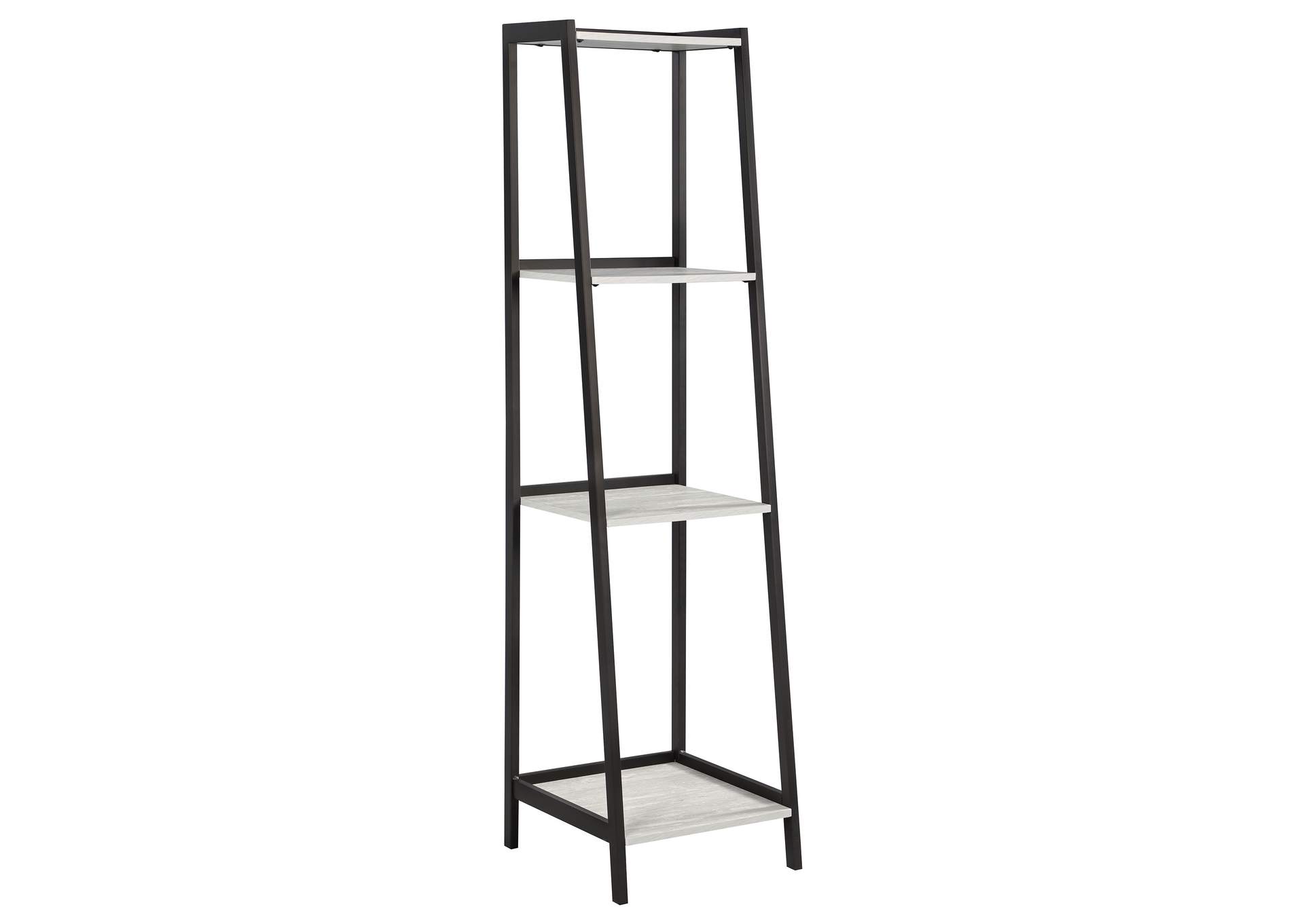 Pinckard 3-piece Ladder Desk Set Grey Stone Herringbone and Black,Coaster Furniture