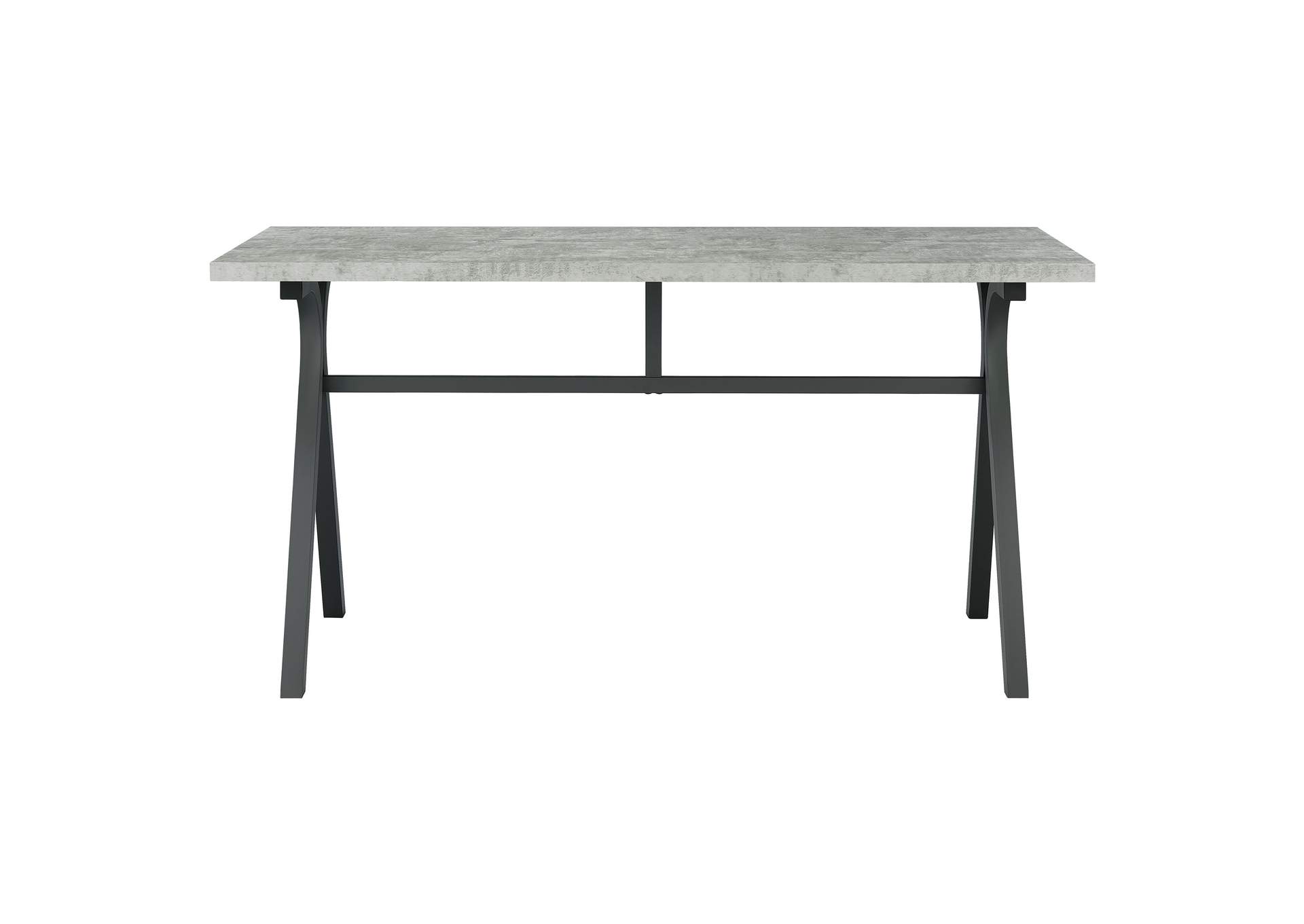 Tatum Rectangular Writing Desk Cement and Gunmetal,Coaster Furniture