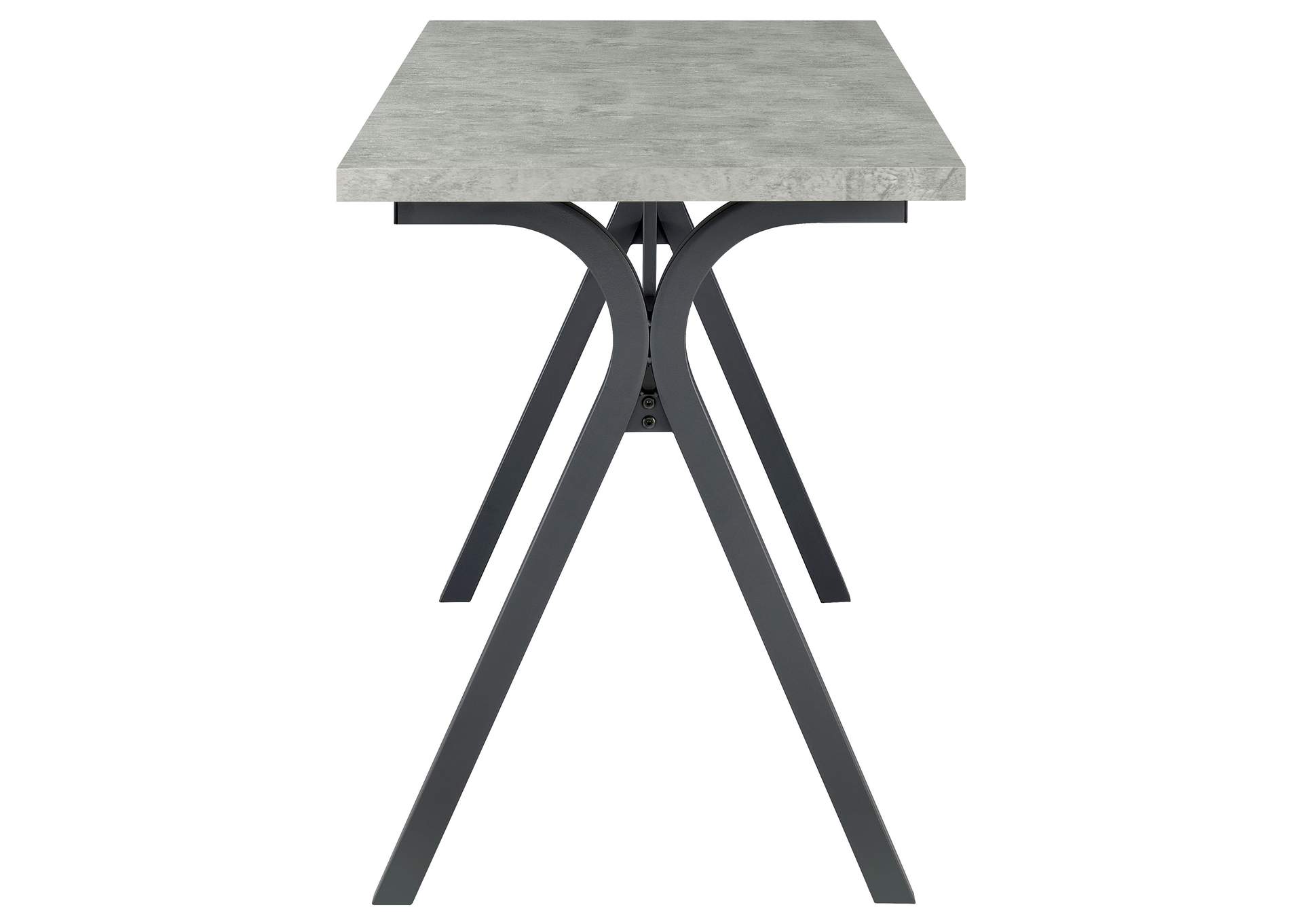 Tatum Rectangular Writing Desk Cement and Gunmetal,Coaster Furniture