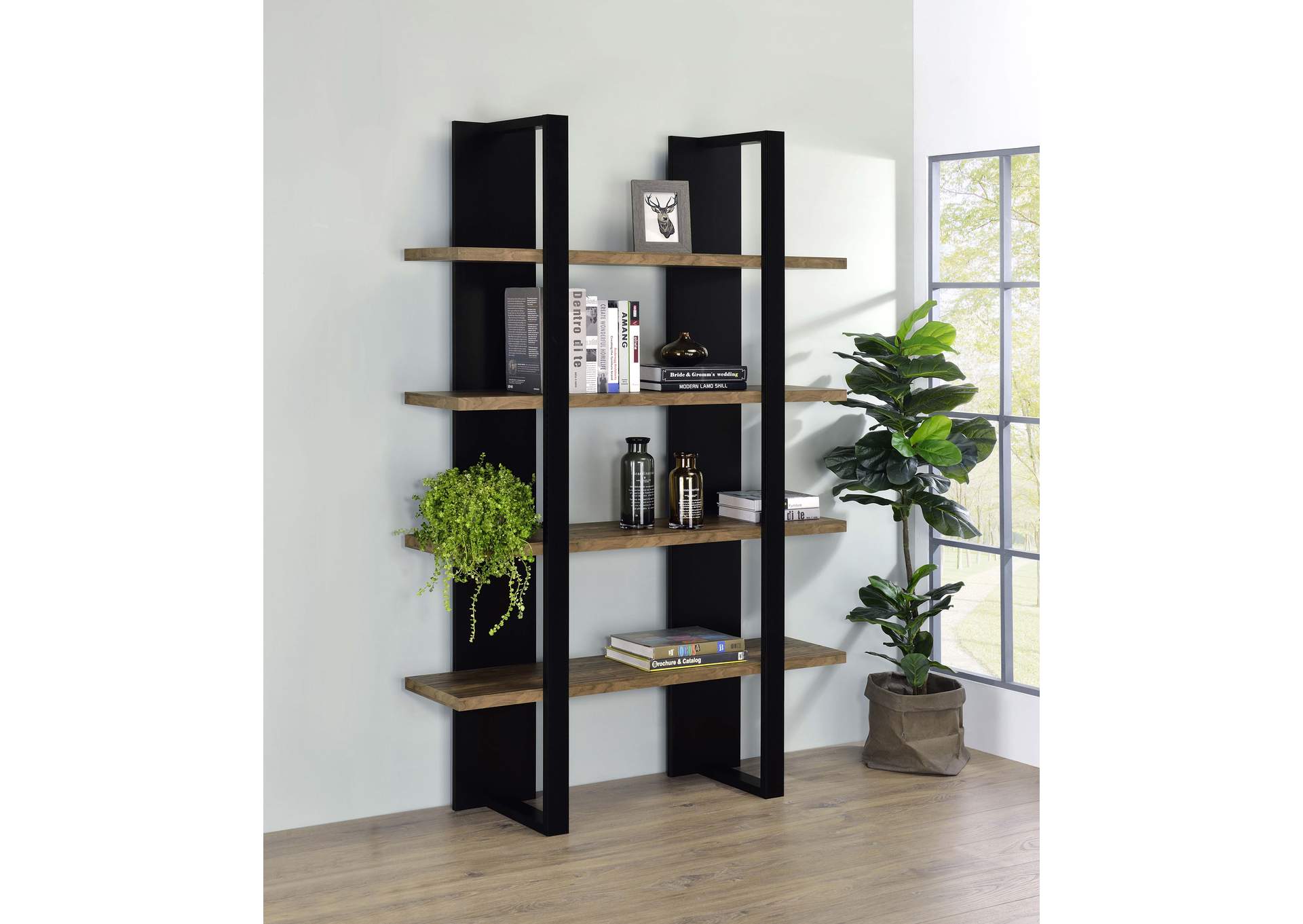 Danbrook Bookcase with 4 Full-length Shelves,Coaster Furniture