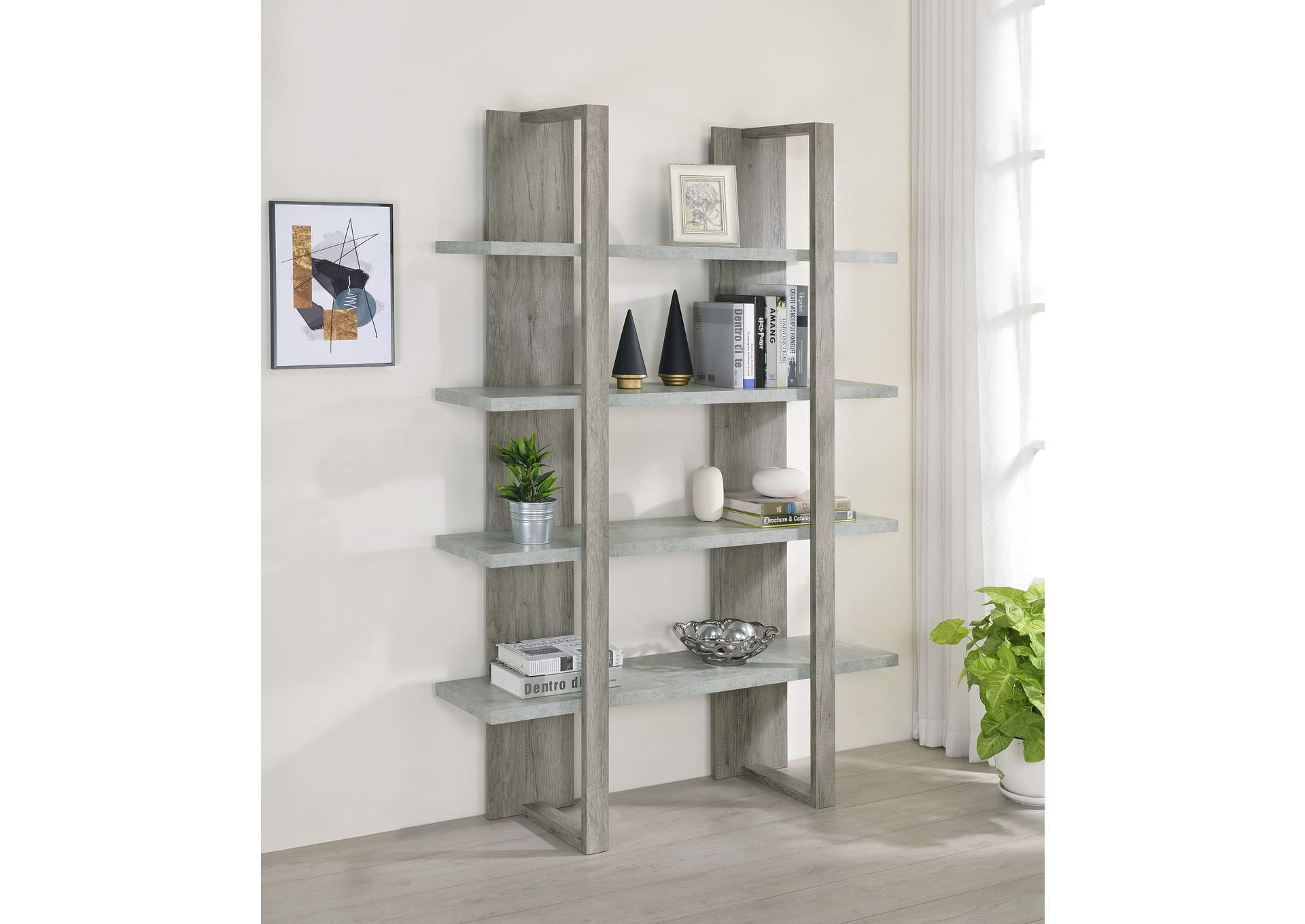 Danbrook Bookcase with 4 Full-length Shelves,Coaster Furniture