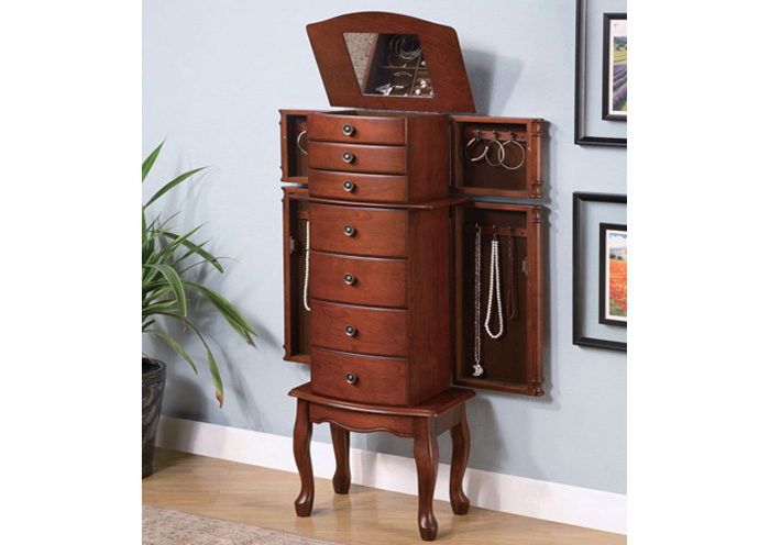 Warm Brown Jewelry Armoire,ABF Coaster Furniture