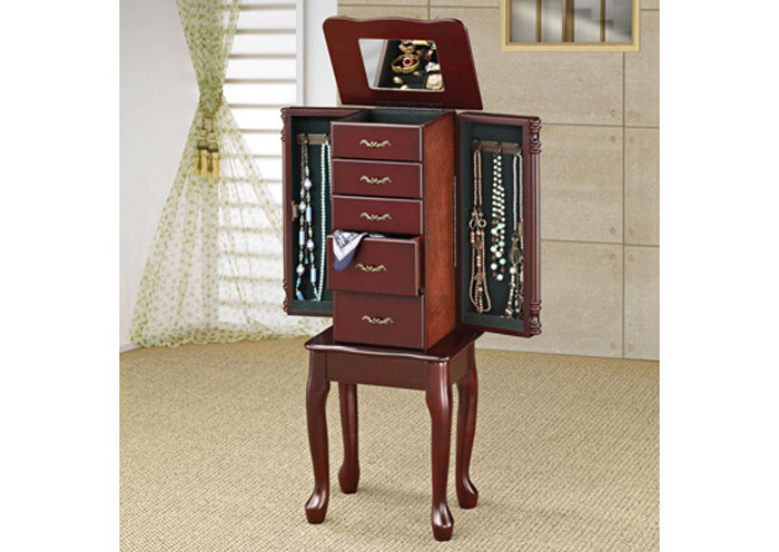 Cherry Jewelry Armoire,ABF Coaster Furniture