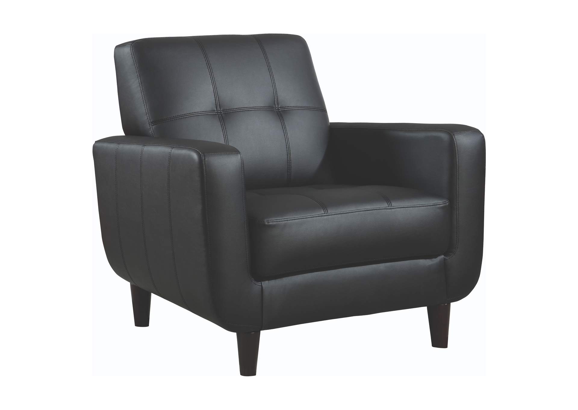 Aaron Padded Seat Accent Chair Black,Coaster Furniture