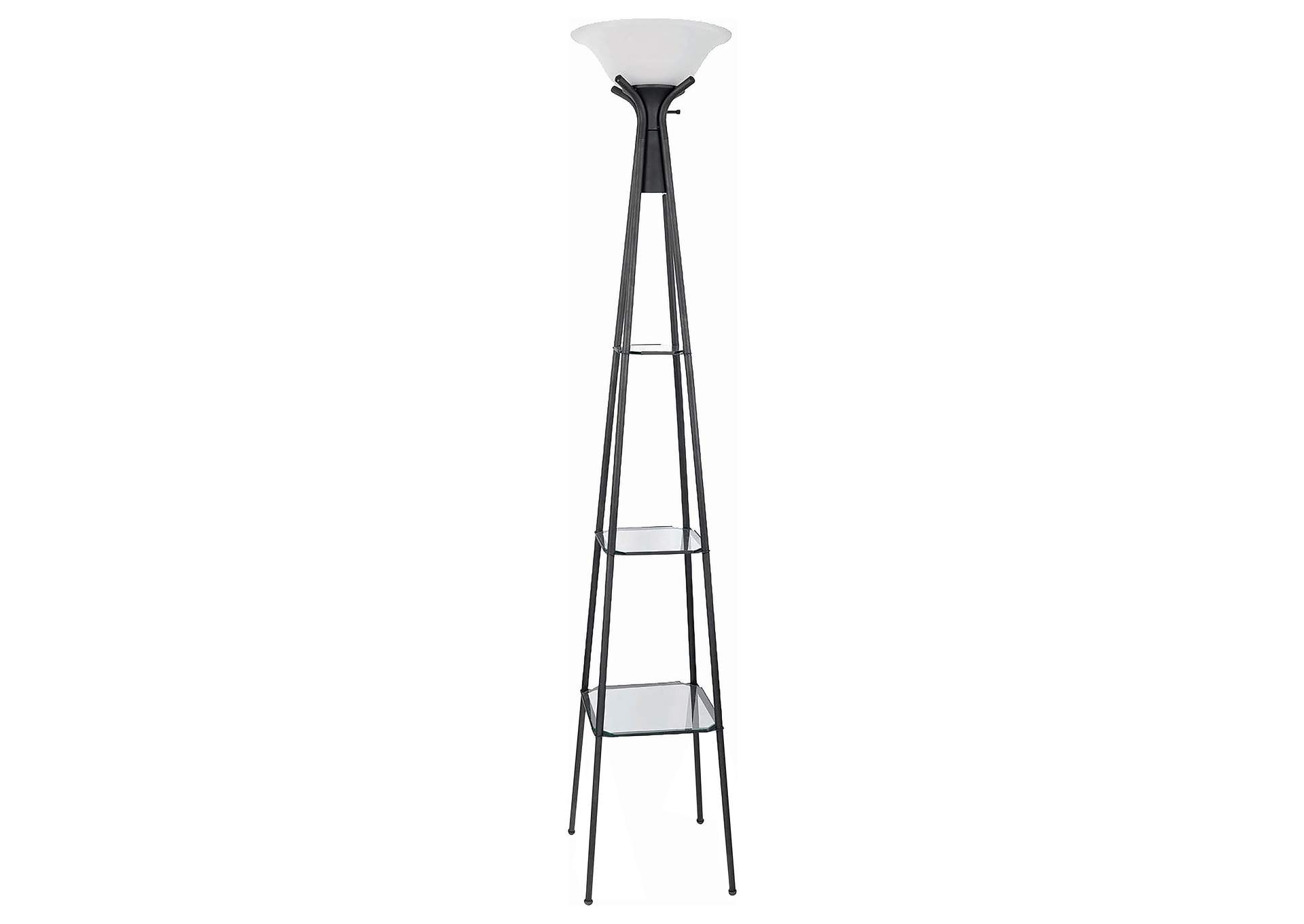 Gianni Versatile Shelf Tower Floor Lamp Charcoal Black,Coaster Furniture