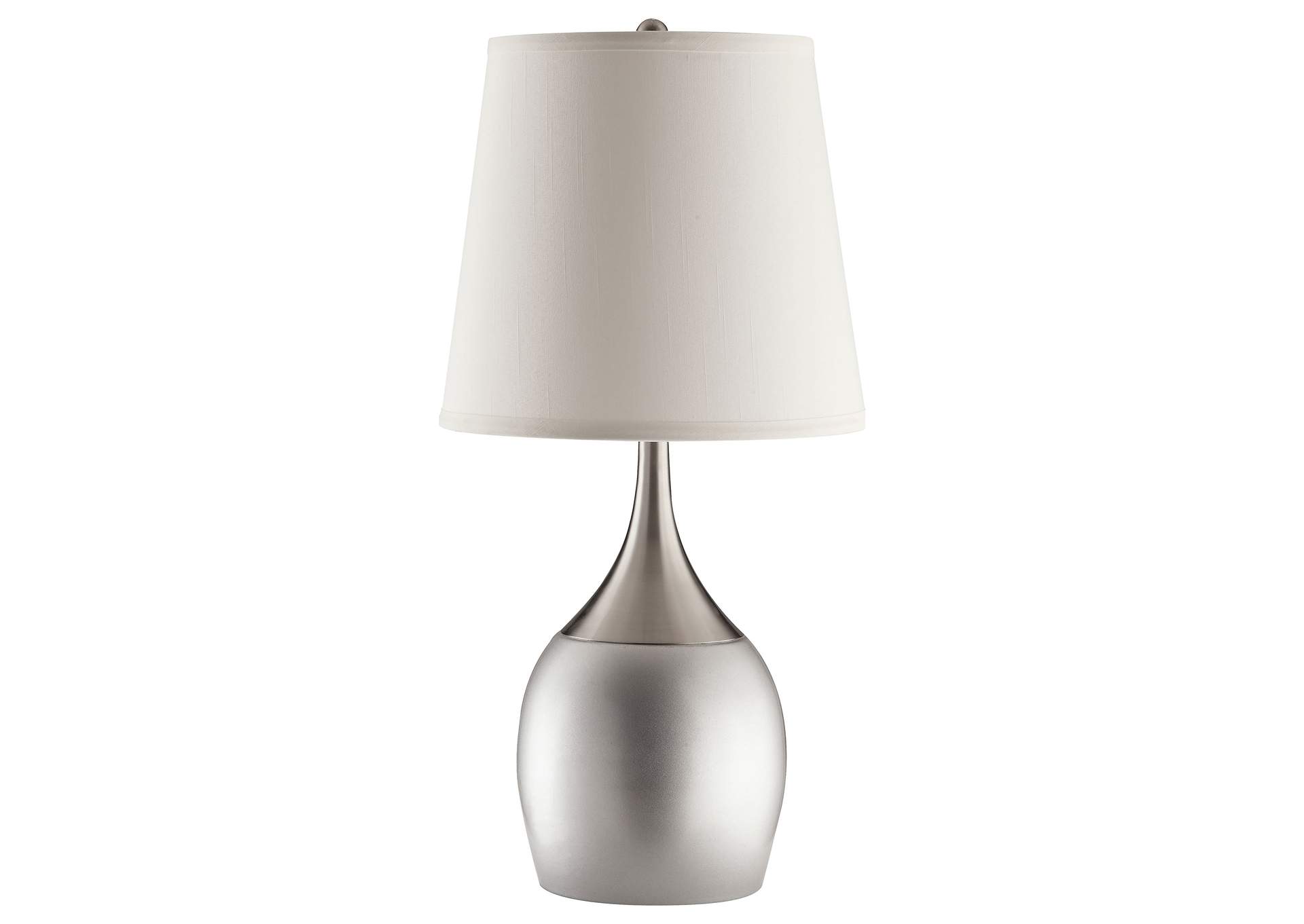 Tenya Empire Shade Table Lamps Silver and Chrome (Set of 2),Coaster Furniture