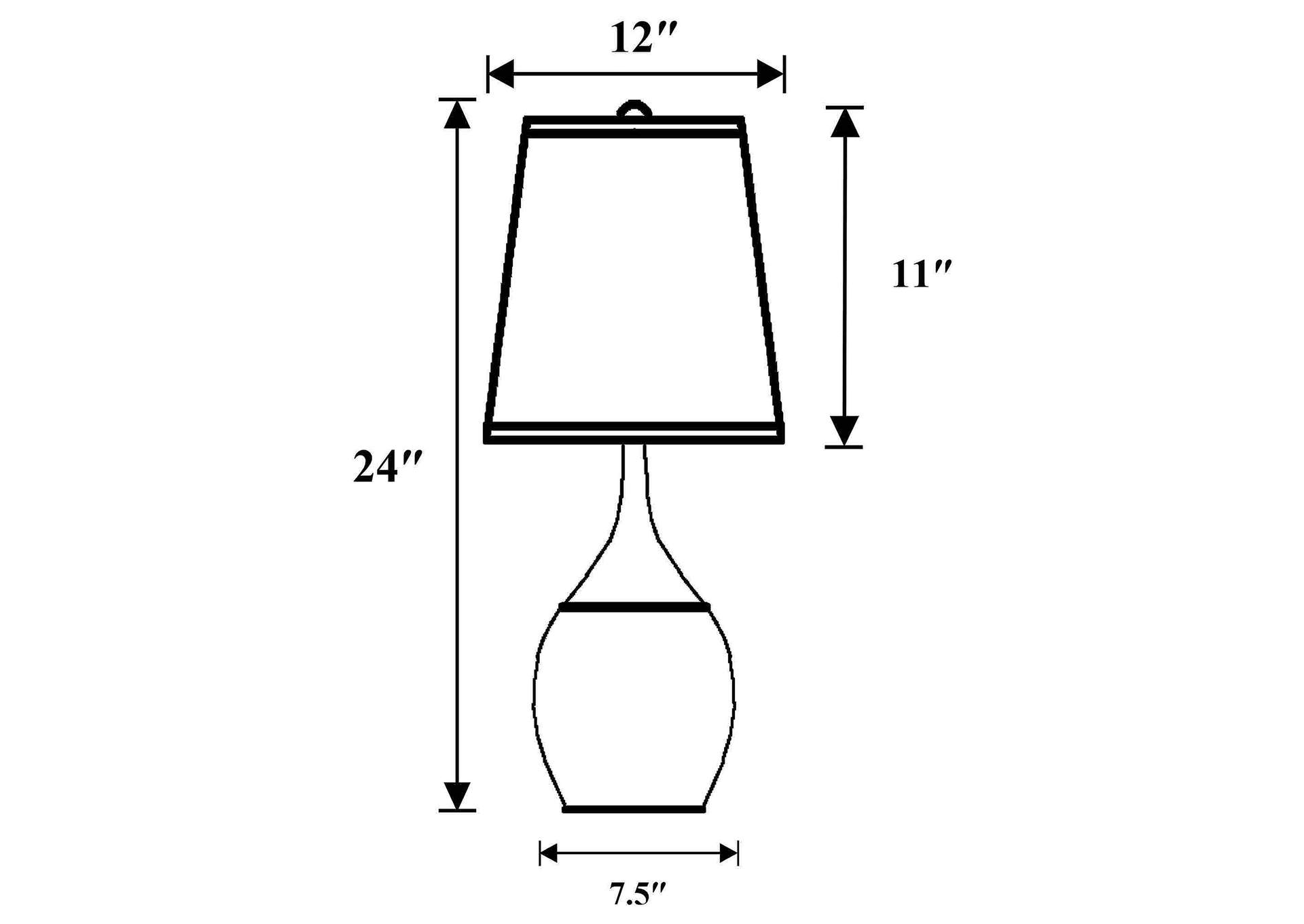 Tenya Empire Shade Table Lamps Silver and Chrome (Set of 2),Coaster Furniture