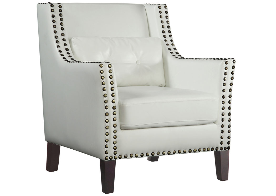 White & Dark Brown Accent Chair,ABF Coaster Furniture
