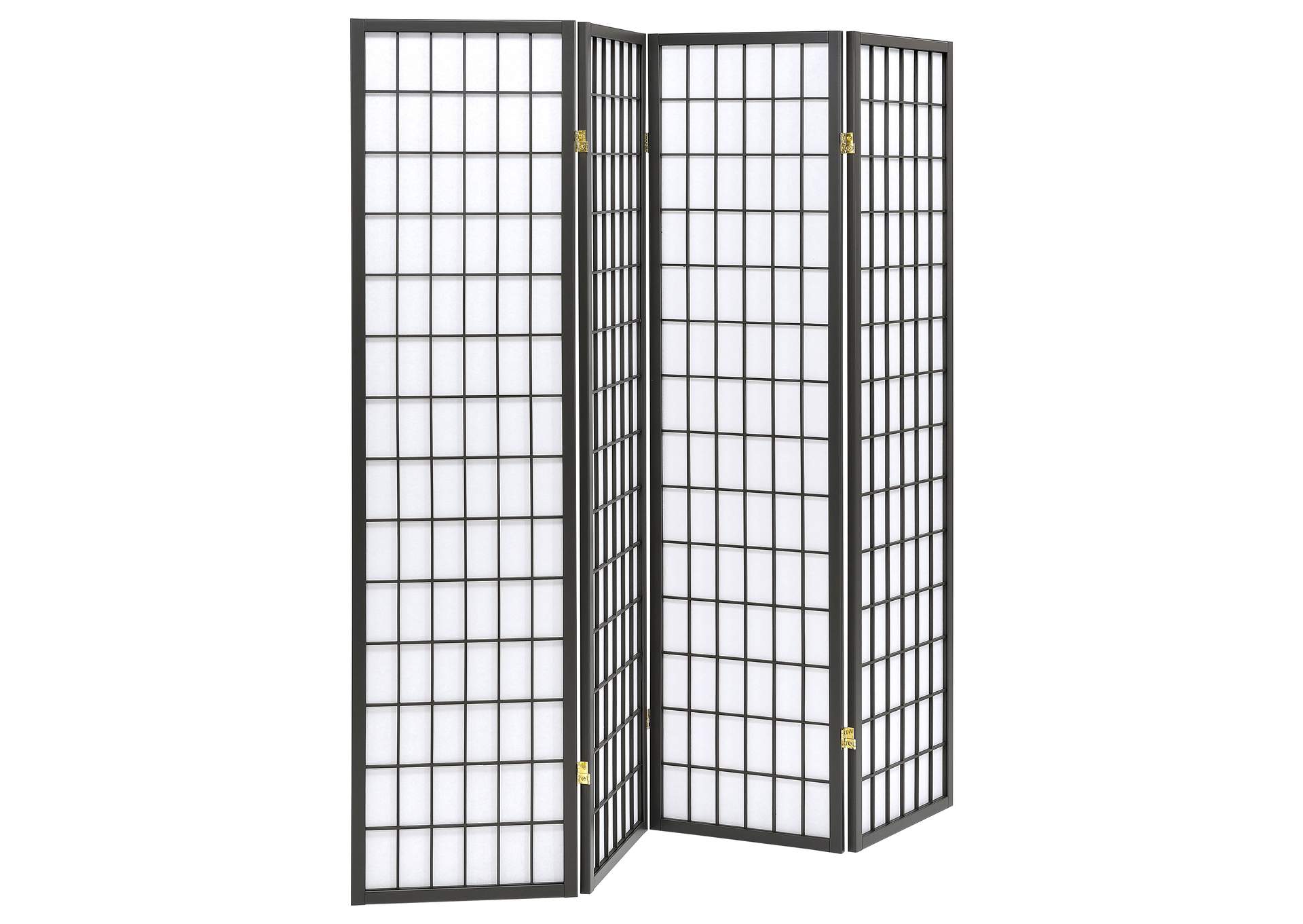 Roberto 4-panel Folding Screen Dark Grey and White,Coaster Furniture