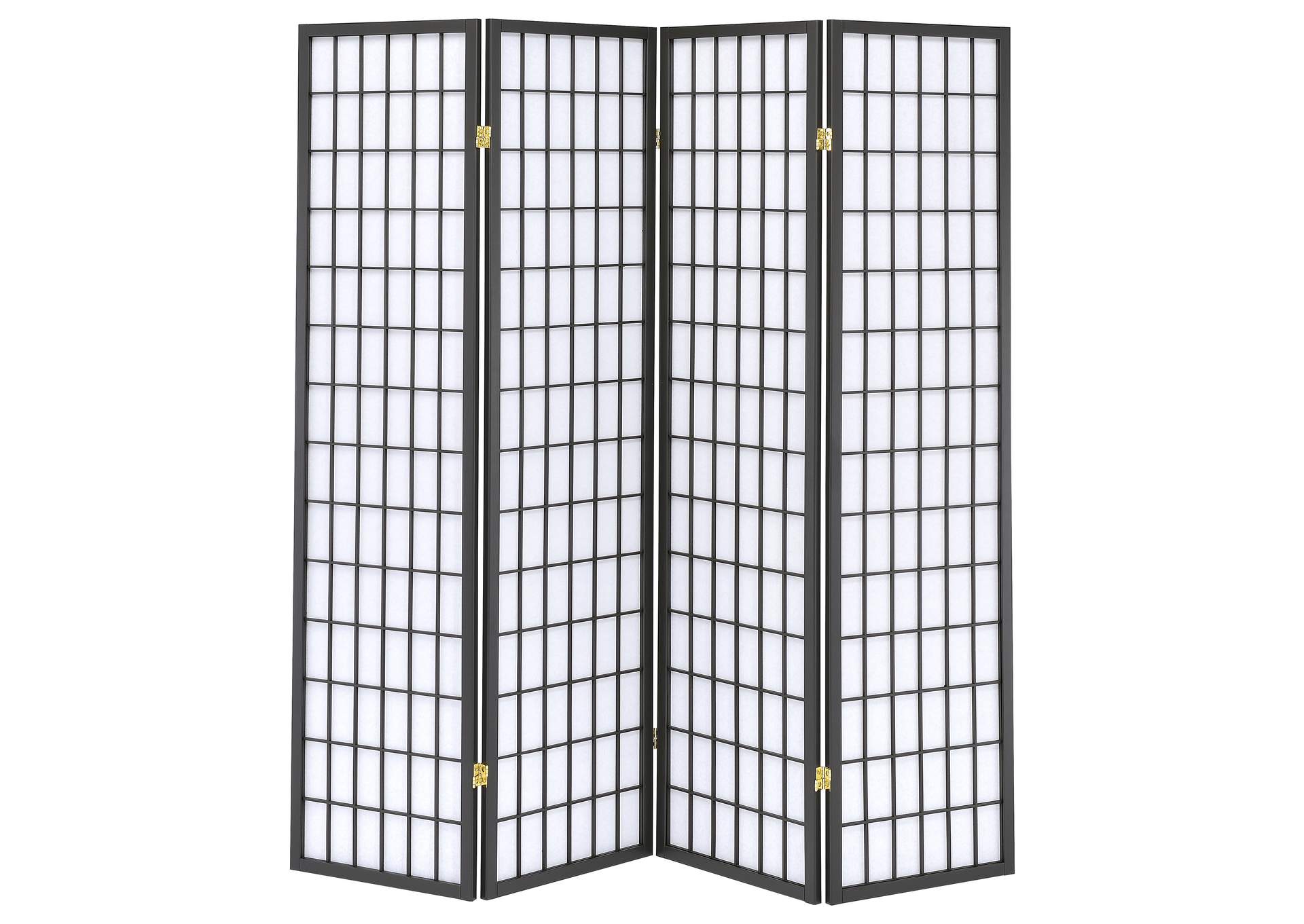 Roberto 4-panel Folding Screen Dark Grey and White,Coaster Furniture