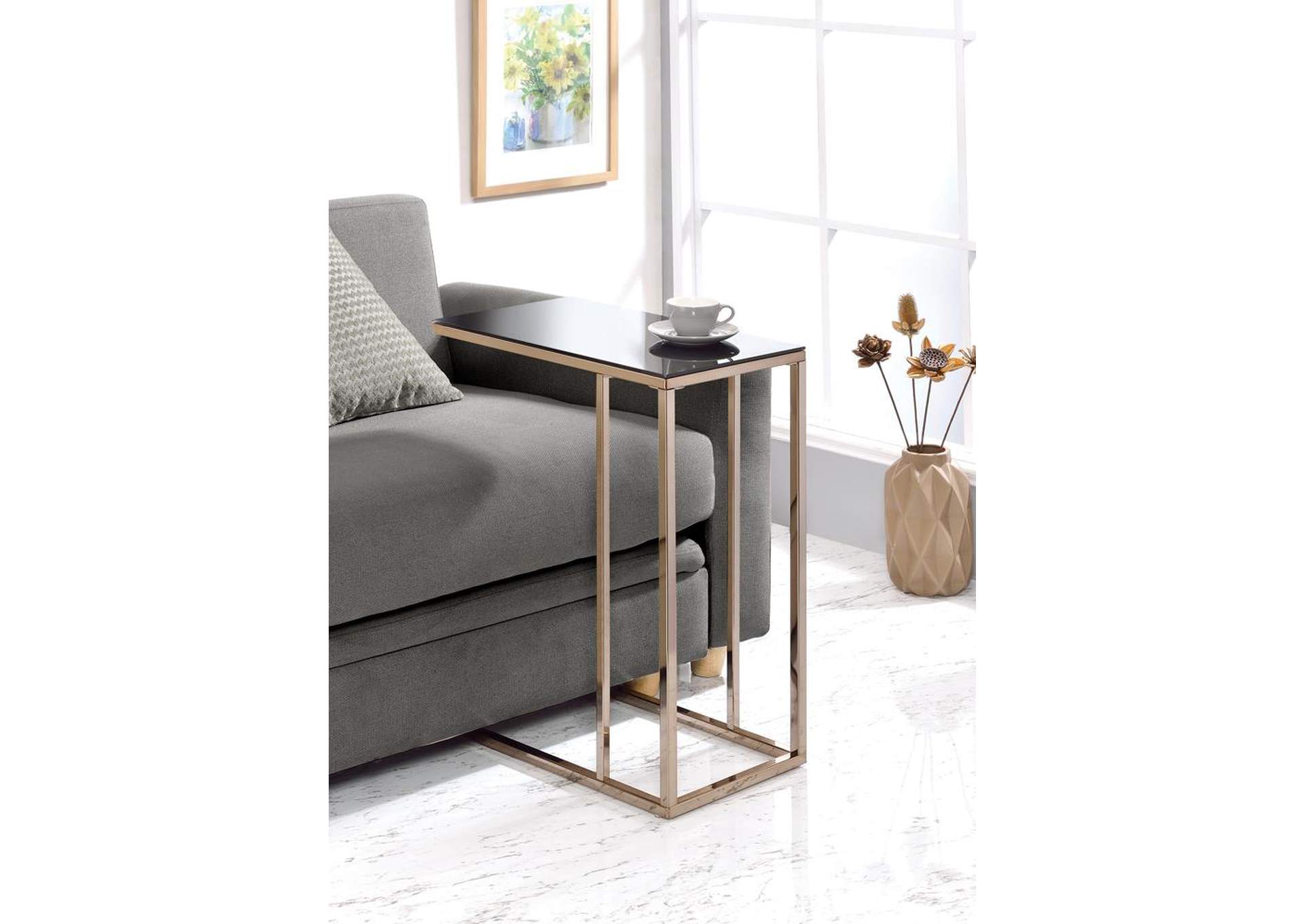 Chocolate Chrome Snack Table,ABF Coaster Furniture