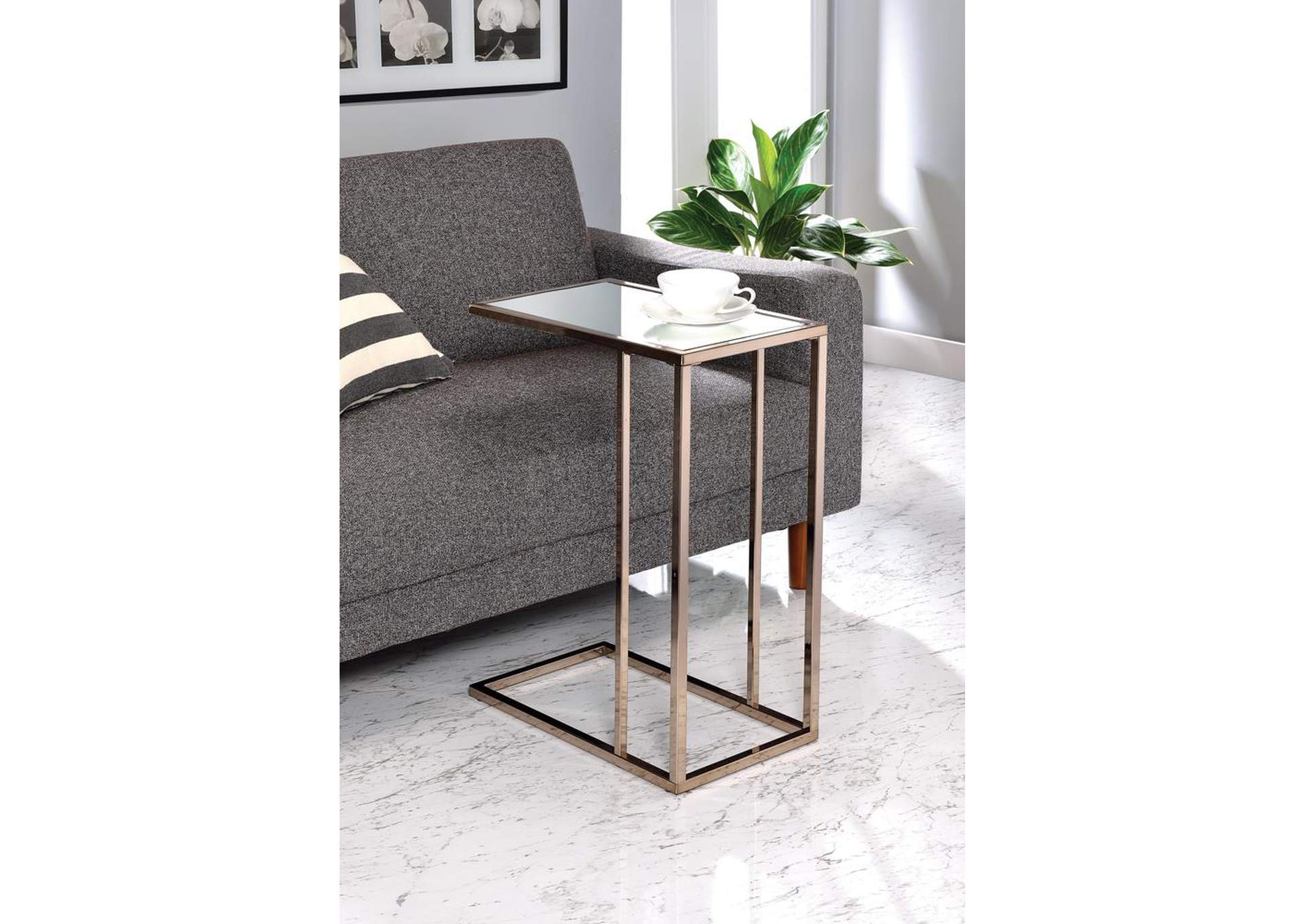 Chocolate Chrome Snack Table,ABF Coaster Furniture