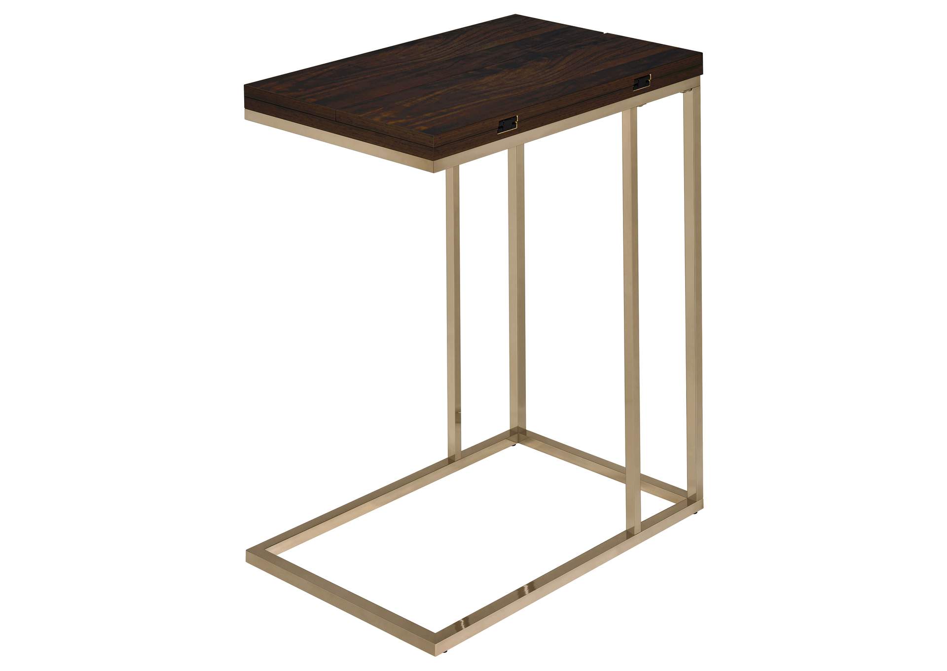 Pedro Expandable Top Accent Table Chestnut and Chrome,Coaster Furniture