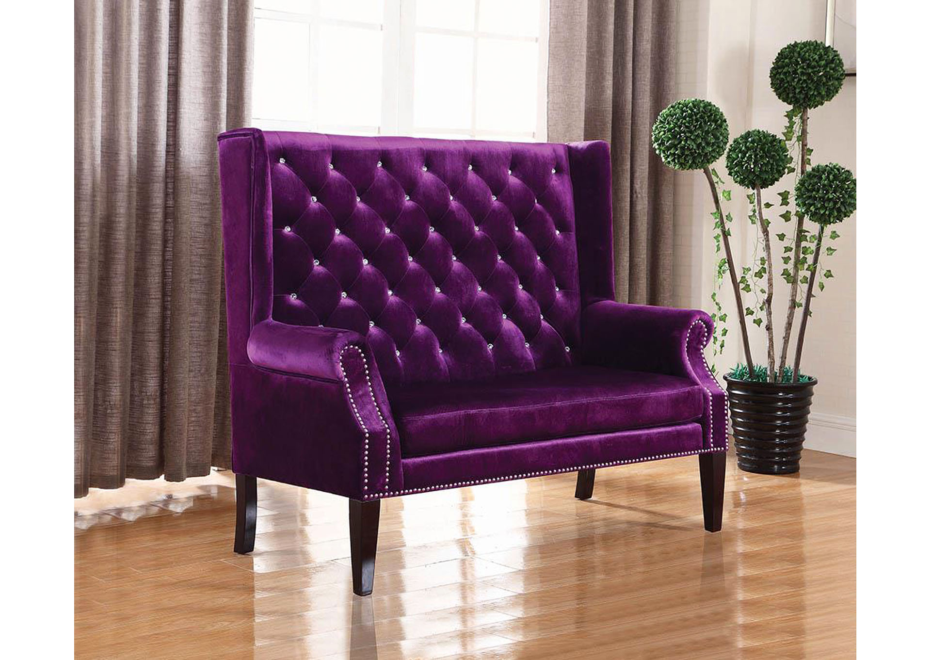 Purple Love Seat,ABF Coaster Furniture