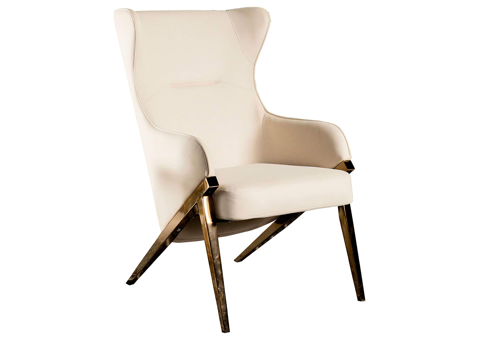 Walker Upholstered Accent Chair Cream and Bronze,Coaster Furniture