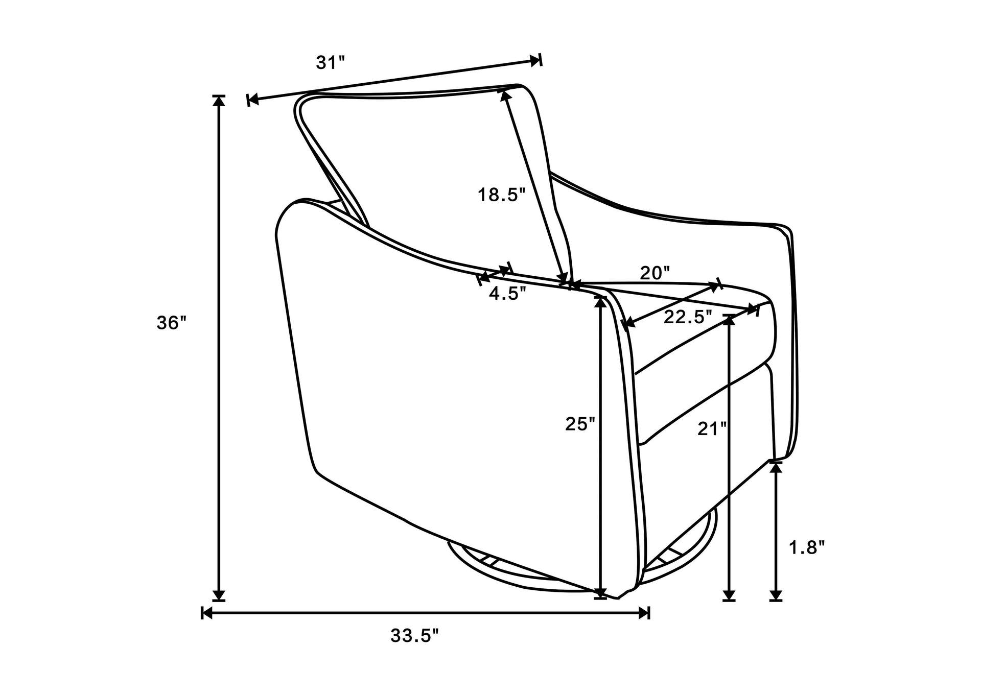 SWIVEL GLIDER CHAIR,Coaster Furniture