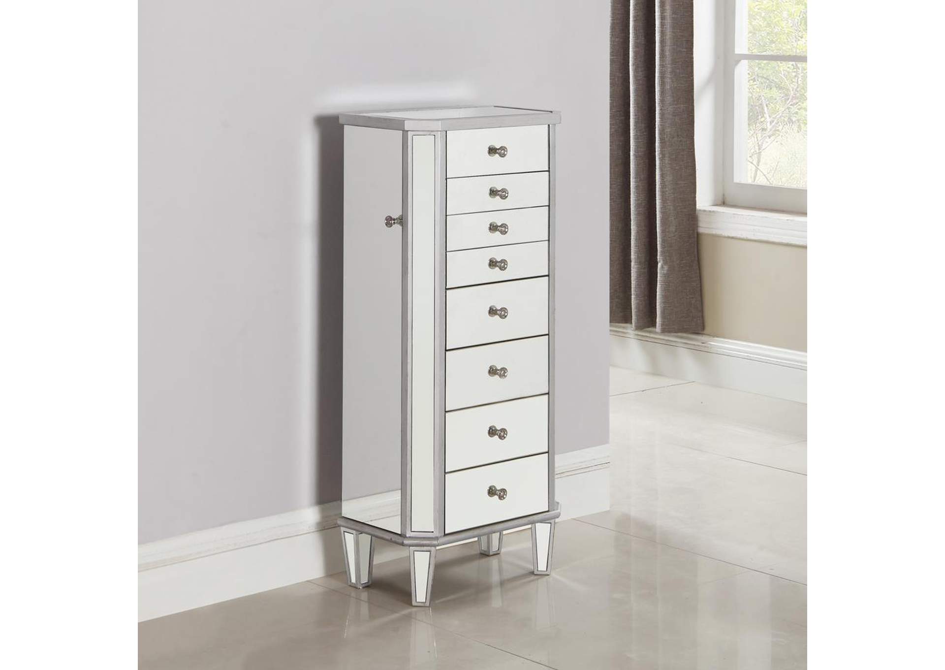Antique Silver Jewelry Armoire,ABF Coaster Furniture