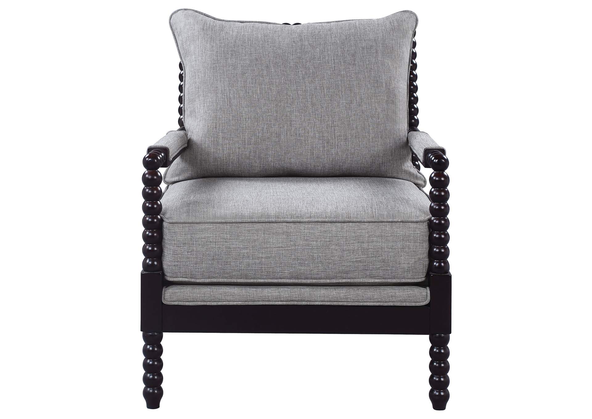 Blanchett Cushion Back Accent Chair Grey and Black,Coaster Furniture