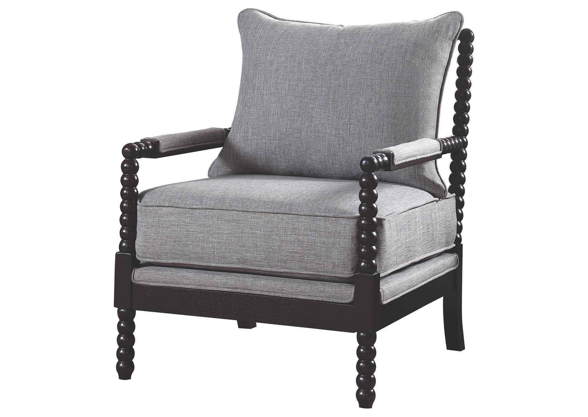 Blanchett Cushion Back Accent Chair Grey and Black,Coaster Furniture