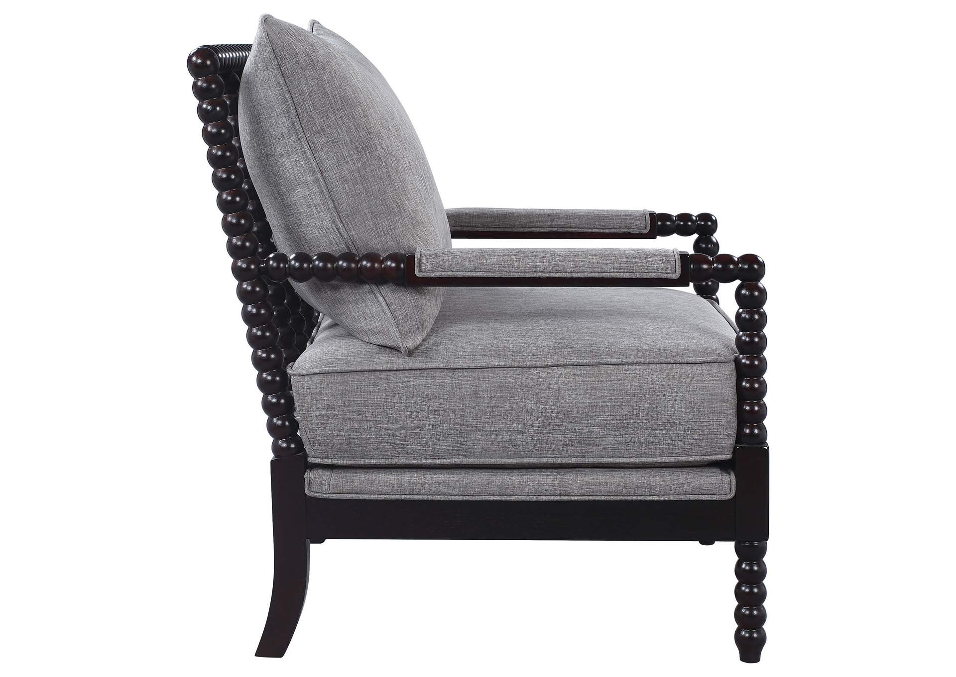 Blanchett Cushion Back Accent Chair Grey and Black,Coaster Furniture