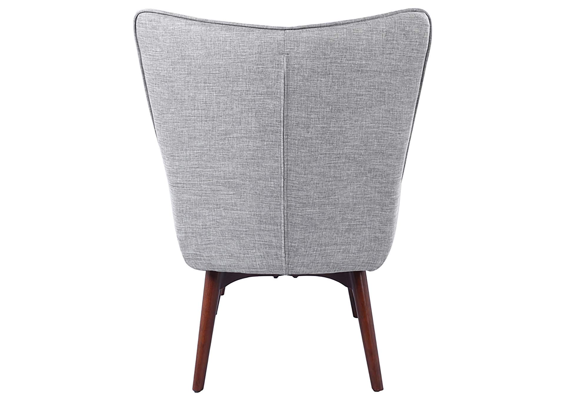 Willow Upholstered Accent Chair with Ottoman Grey and Brown,Coaster Furniture