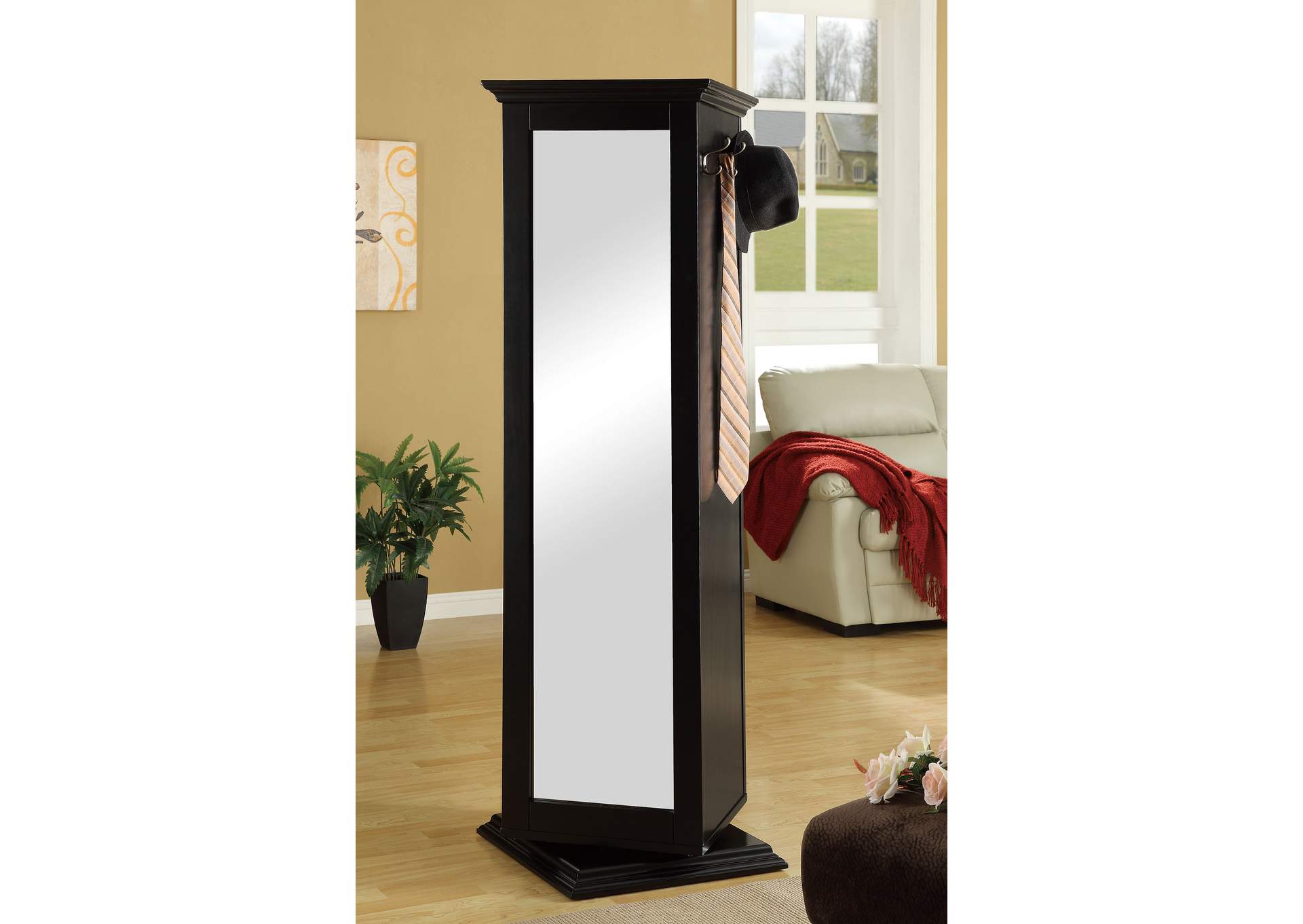 Robinsons Swivel Accent Cabinet with Cork Board Black,Coaster Furniture