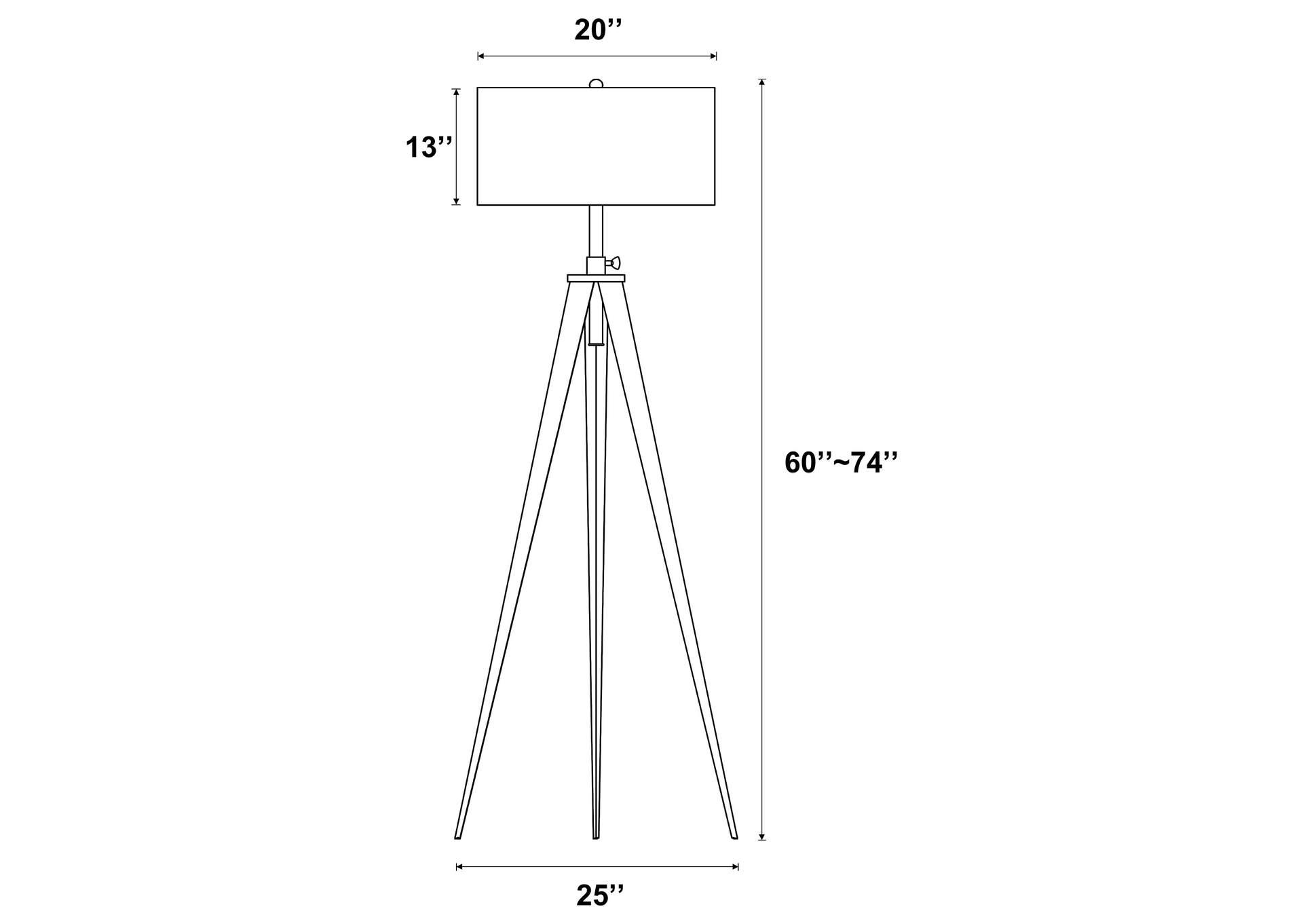 Harrington Tripod Legs Floor Lamp White and Black,Coaster Furniture