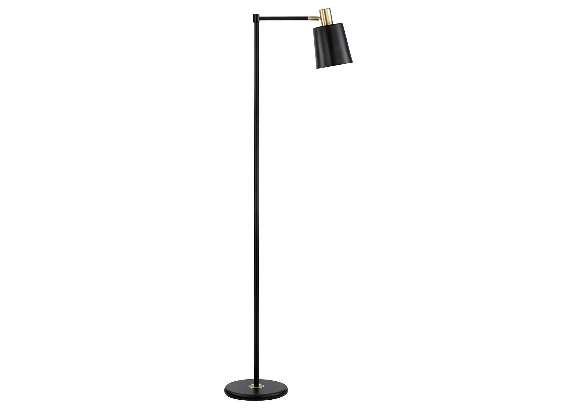 Rhapsody 1-light Floor Lamp with Horn Shade Black,Coaster Furniture