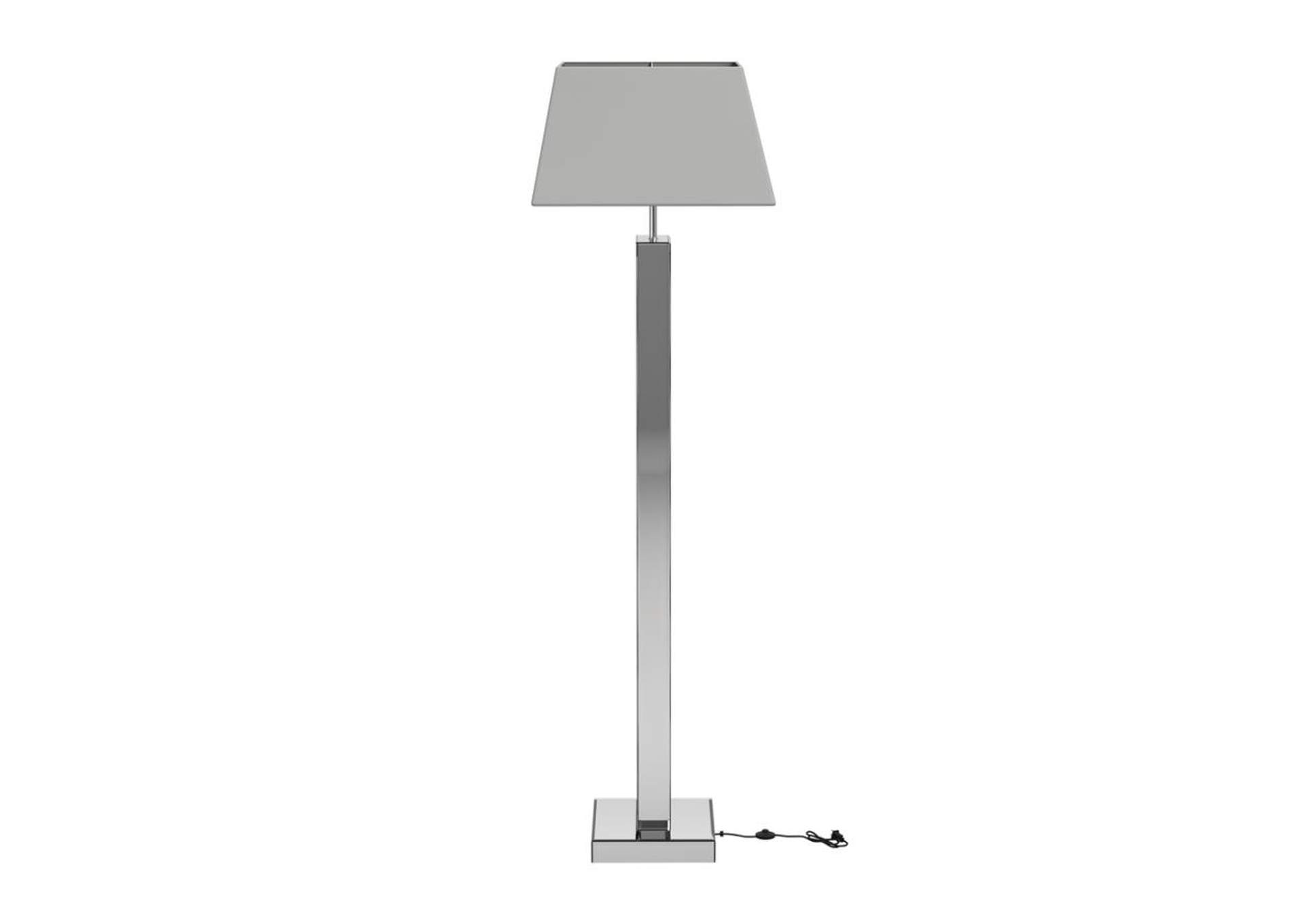 Carmen Geometric Base Floor Lamp Silver,Coaster Furniture