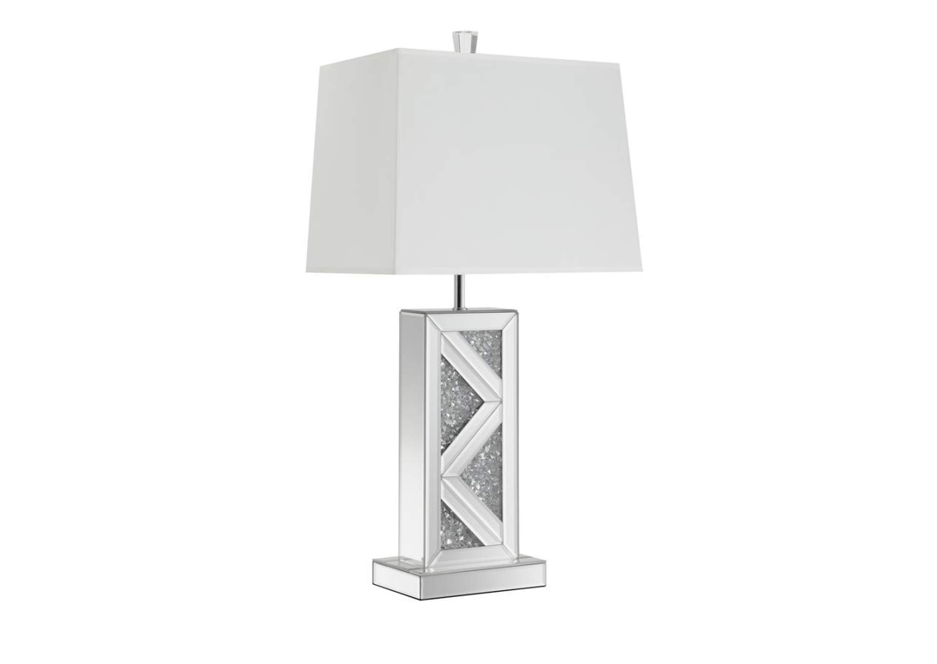 Carmen Geometric Base Table Lamp Silver,Coaster Furniture