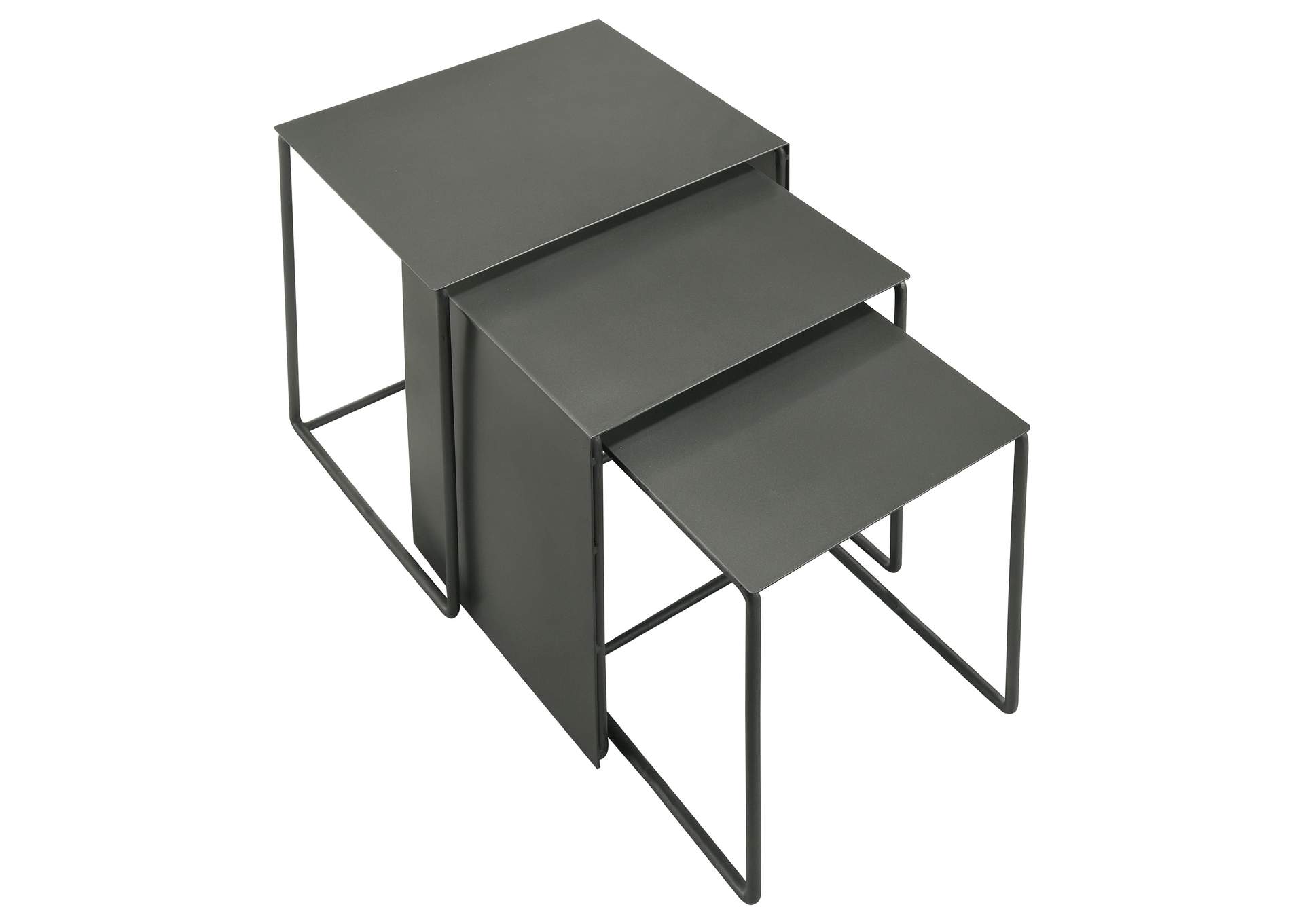 Imez 3-piece Rectangular Metal Nesting Table Grey,Coaster Furniture