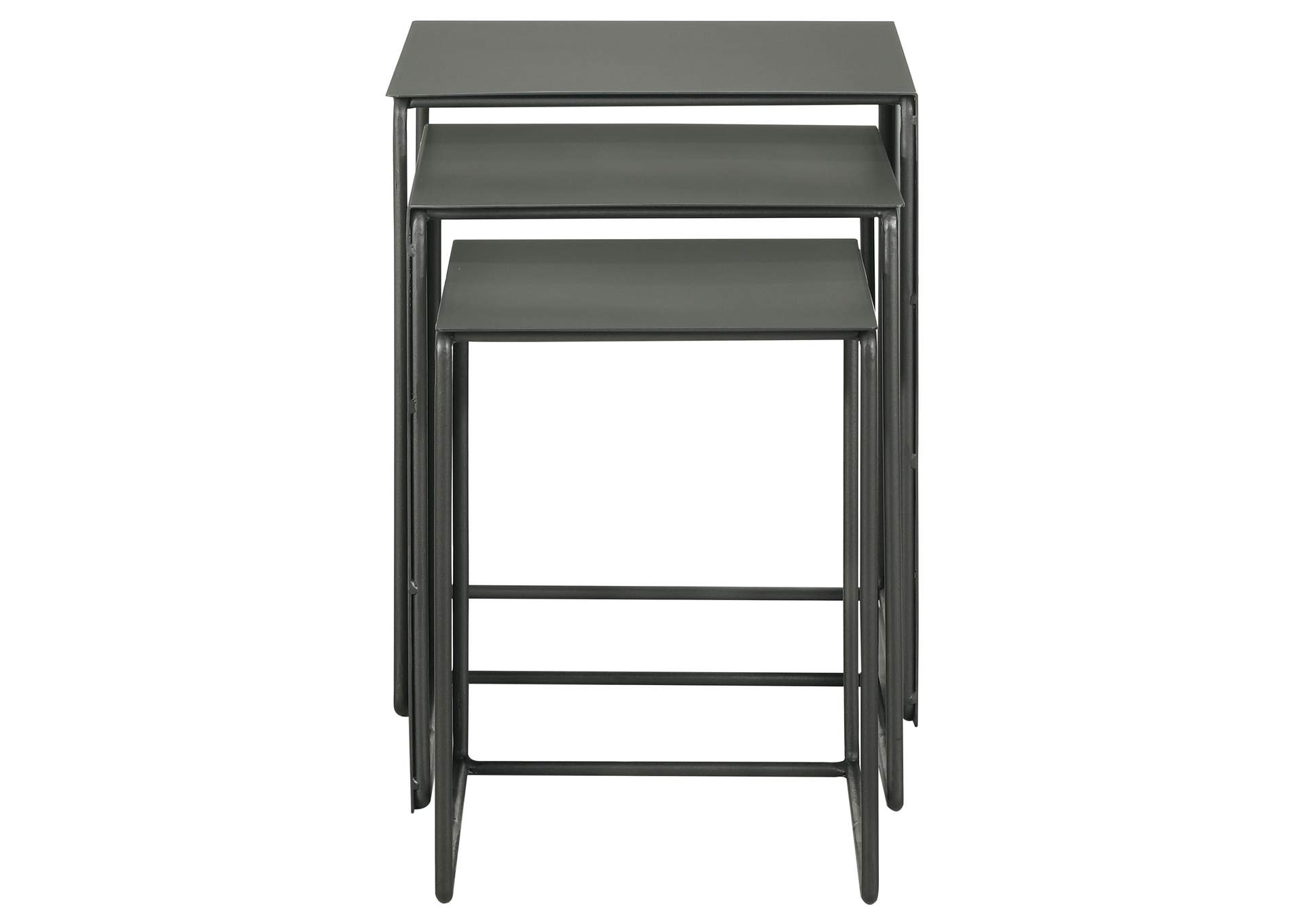 Imez 3-piece Rectangular Metal Nesting Table Grey,Coaster Furniture