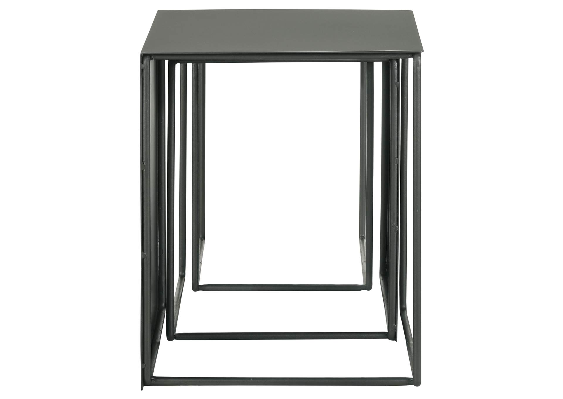 Imez 3-piece Rectangular Metal Nesting Table Grey,Coaster Furniture