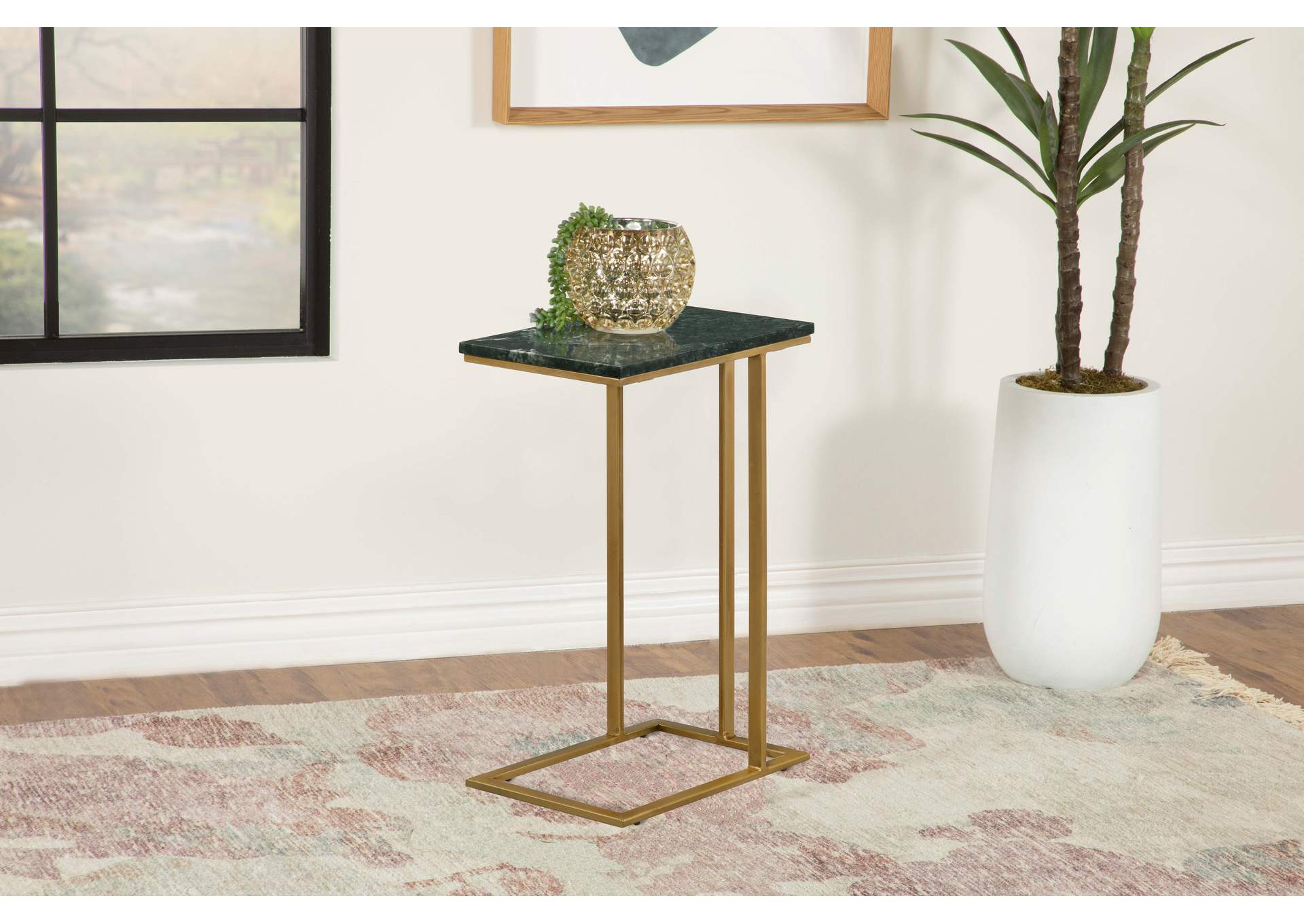 Vicente Accent Table with Marble Top Grey,Coaster Furniture