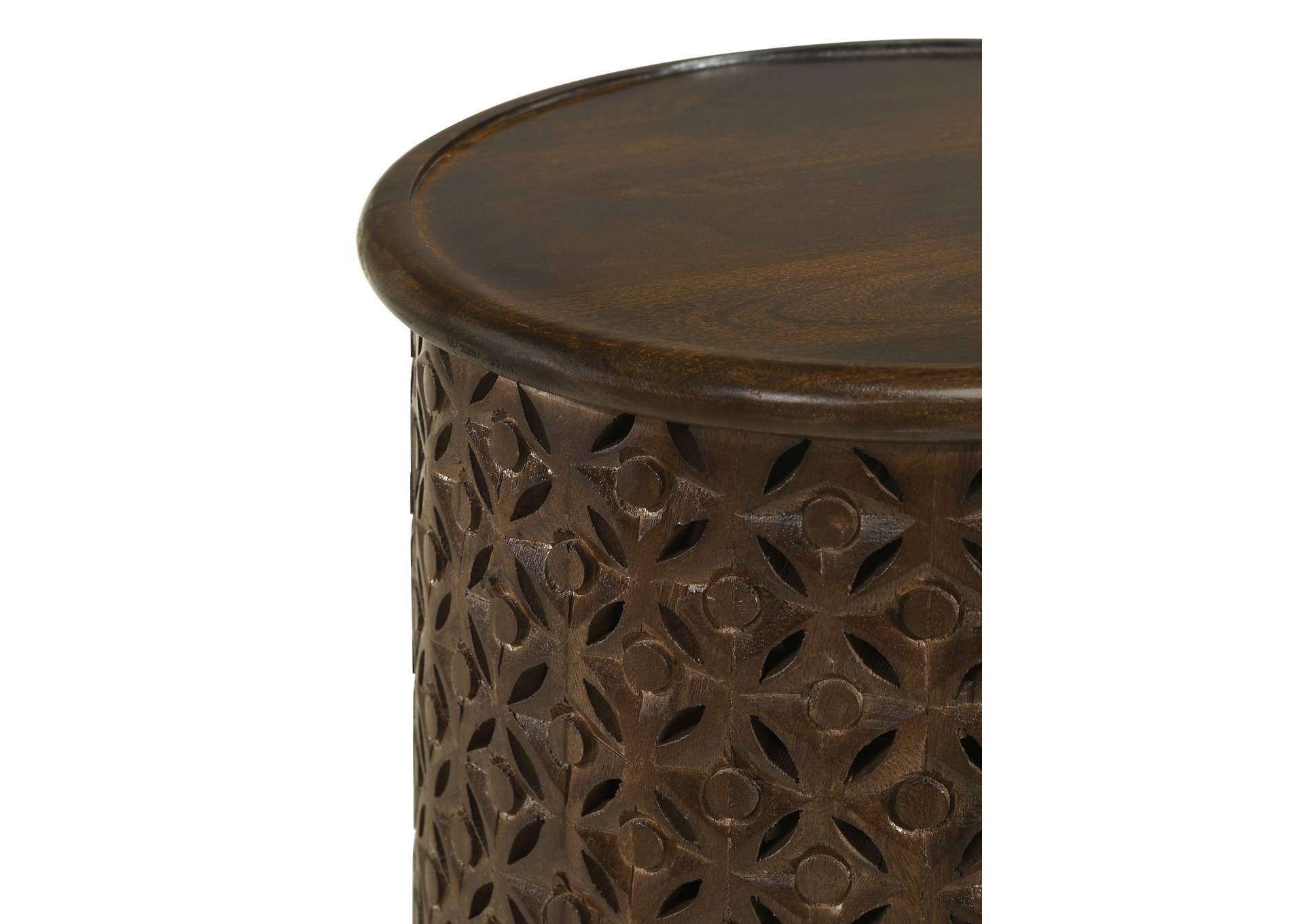 Krish 18-inch Round Accent Table Dark Brown,Coaster Furniture