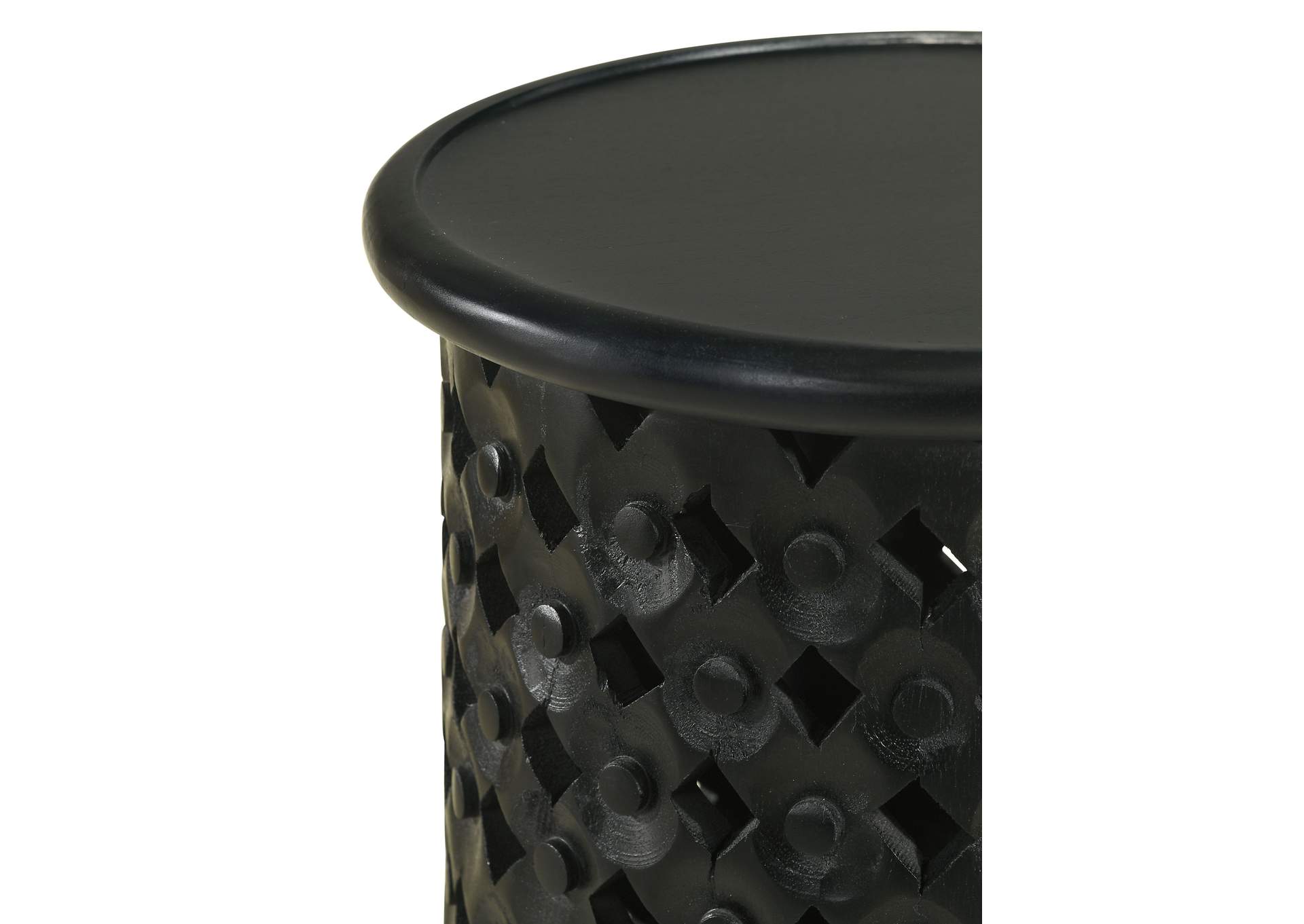 Krish 24-inch Round Accent Table Black Stain,Coaster Furniture