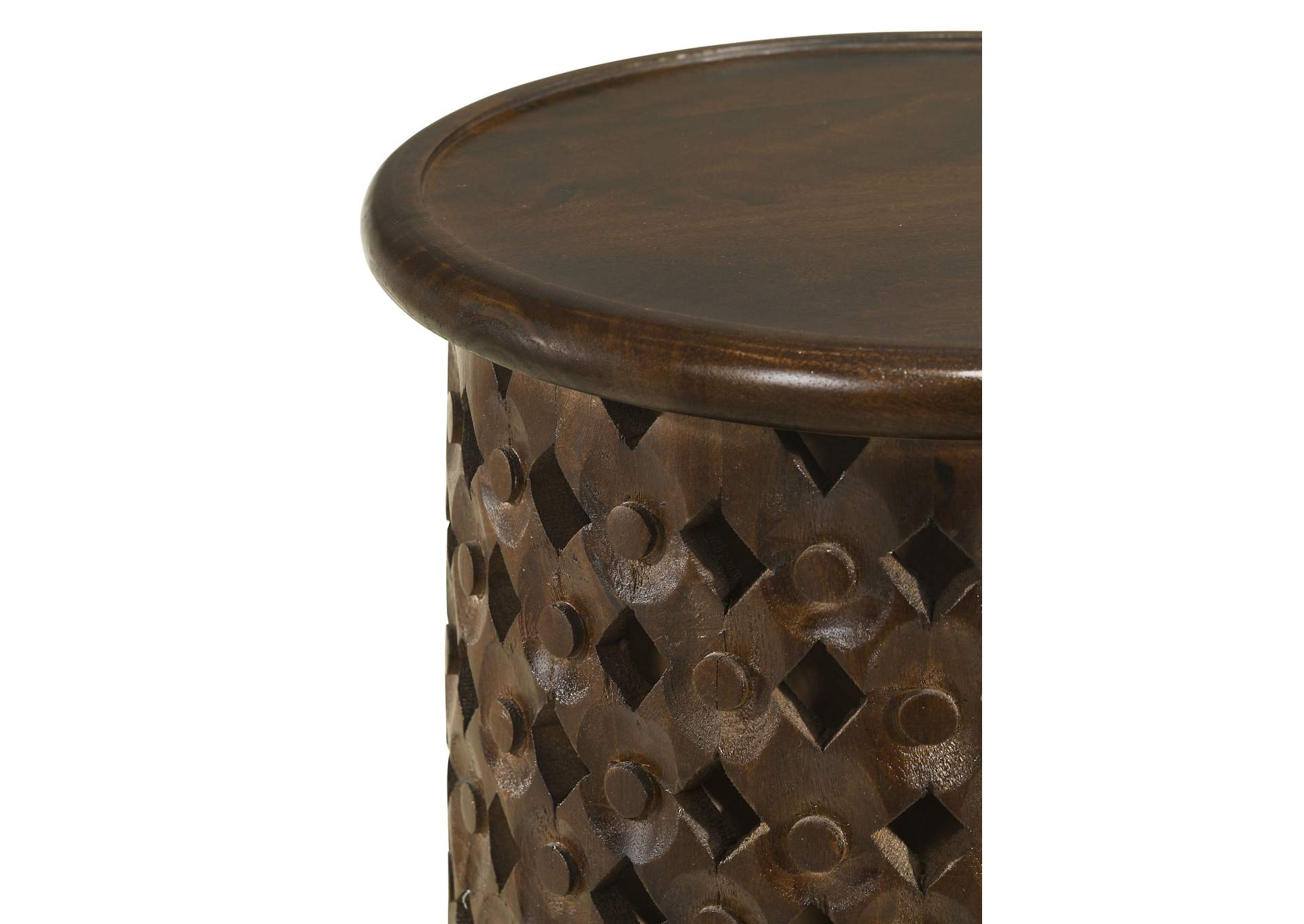 Krish 24-inch Round Accent Table Dark Brown,Coaster Furniture